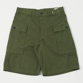 Punk style Flex Foam Insert orSlow U.S. Army Two Pocket Cargo Short - Olive Green