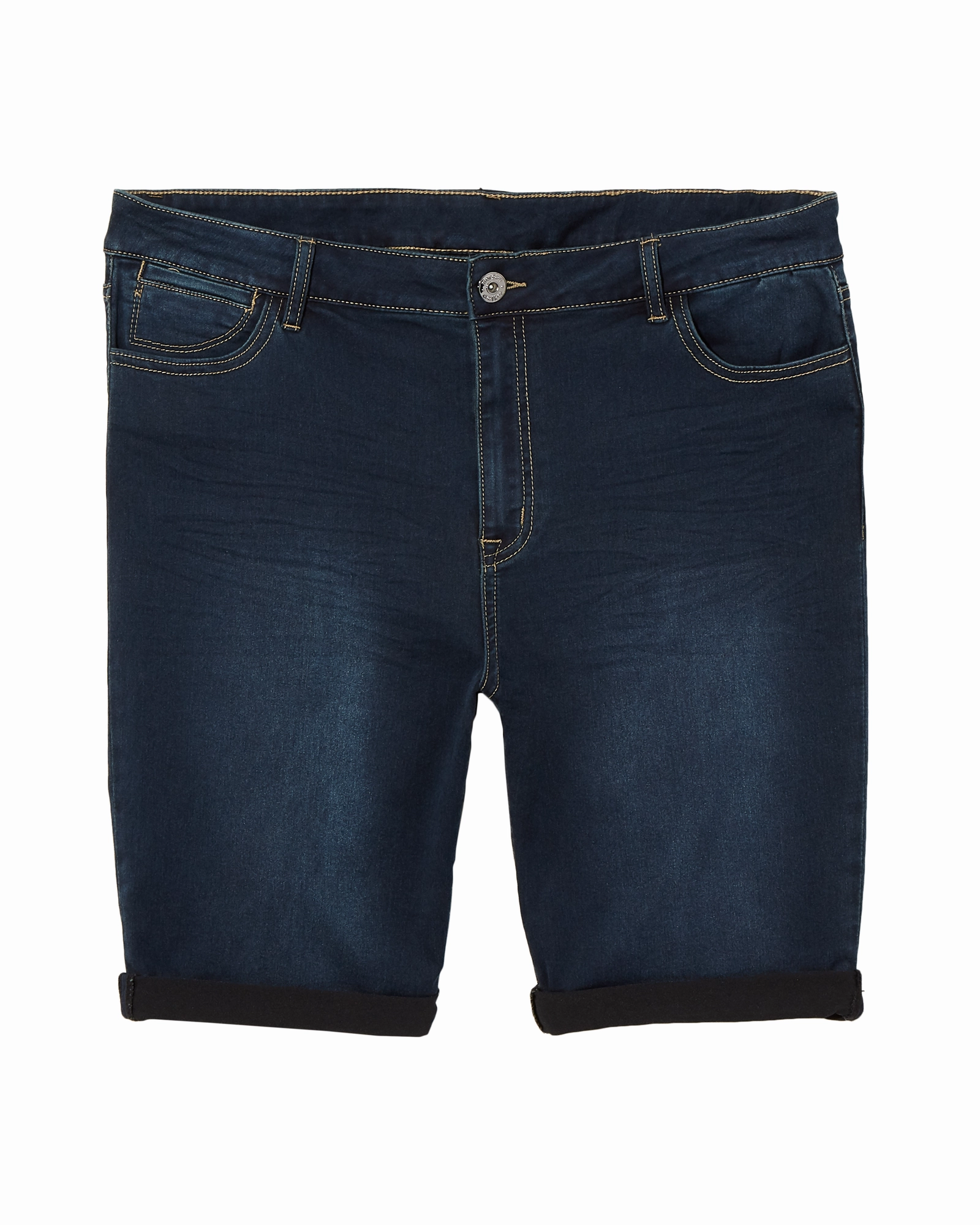 Spruce Cuffed Bermuda Short | Dark Wash Youth Style Office Wear