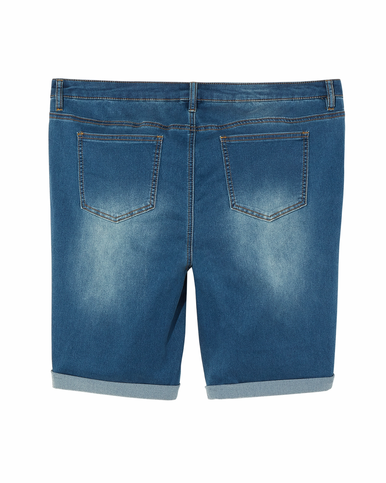 Spruce Cuffed Bermuda Short | Medium Wash Minimalist Pocket Layout Sustainable Student Outfit Nature Lover