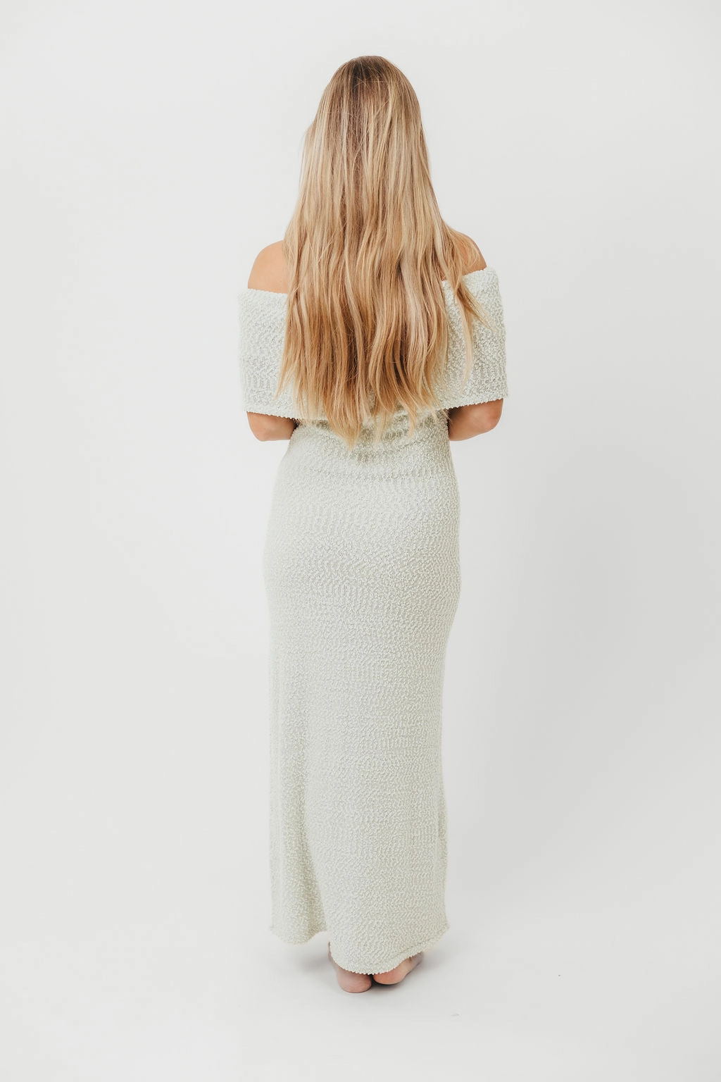 Brit Maxi Dress in Seafoam - Bump Friendly Smooth Line