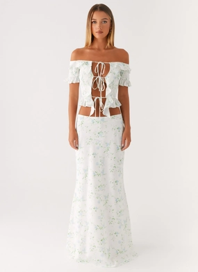 Star Girl Maxi Skirt - Vintage Ditsy Floral Curve Friendly Style Innovation