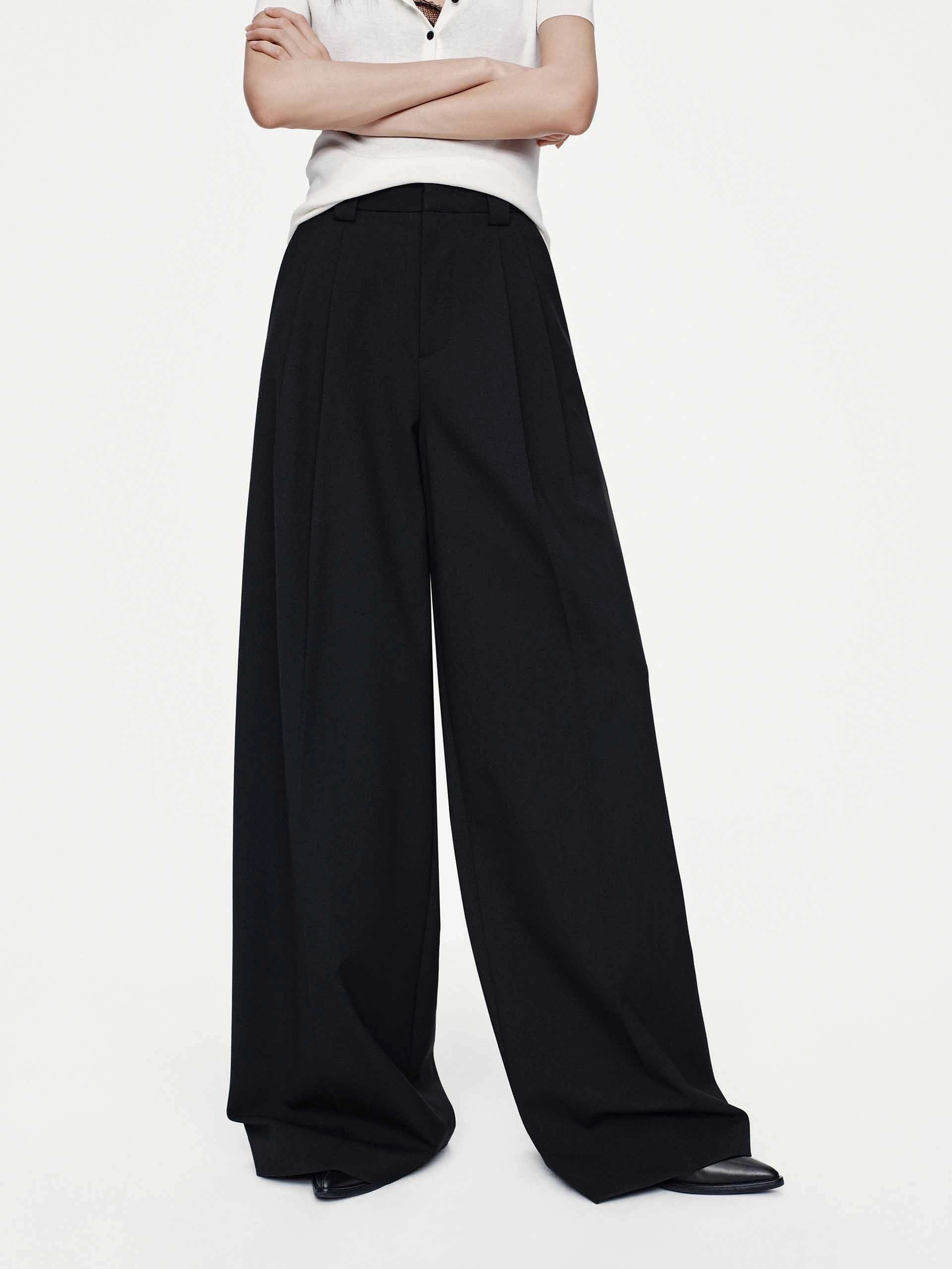 Pleated Relaxed Trousers Practical Wear
