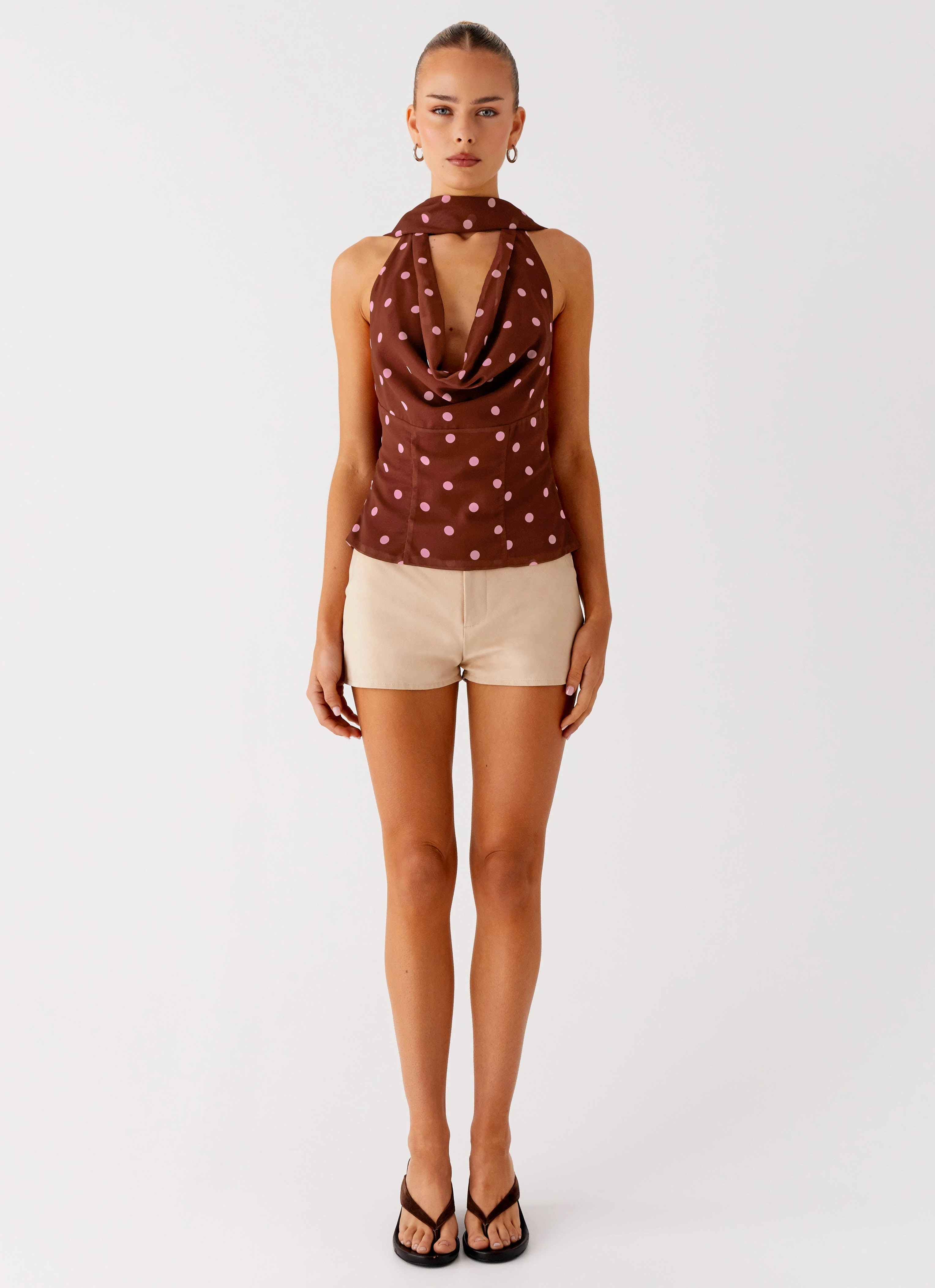 original significant Stealing Love Scarf Top - Chocolate Strawberry Dot