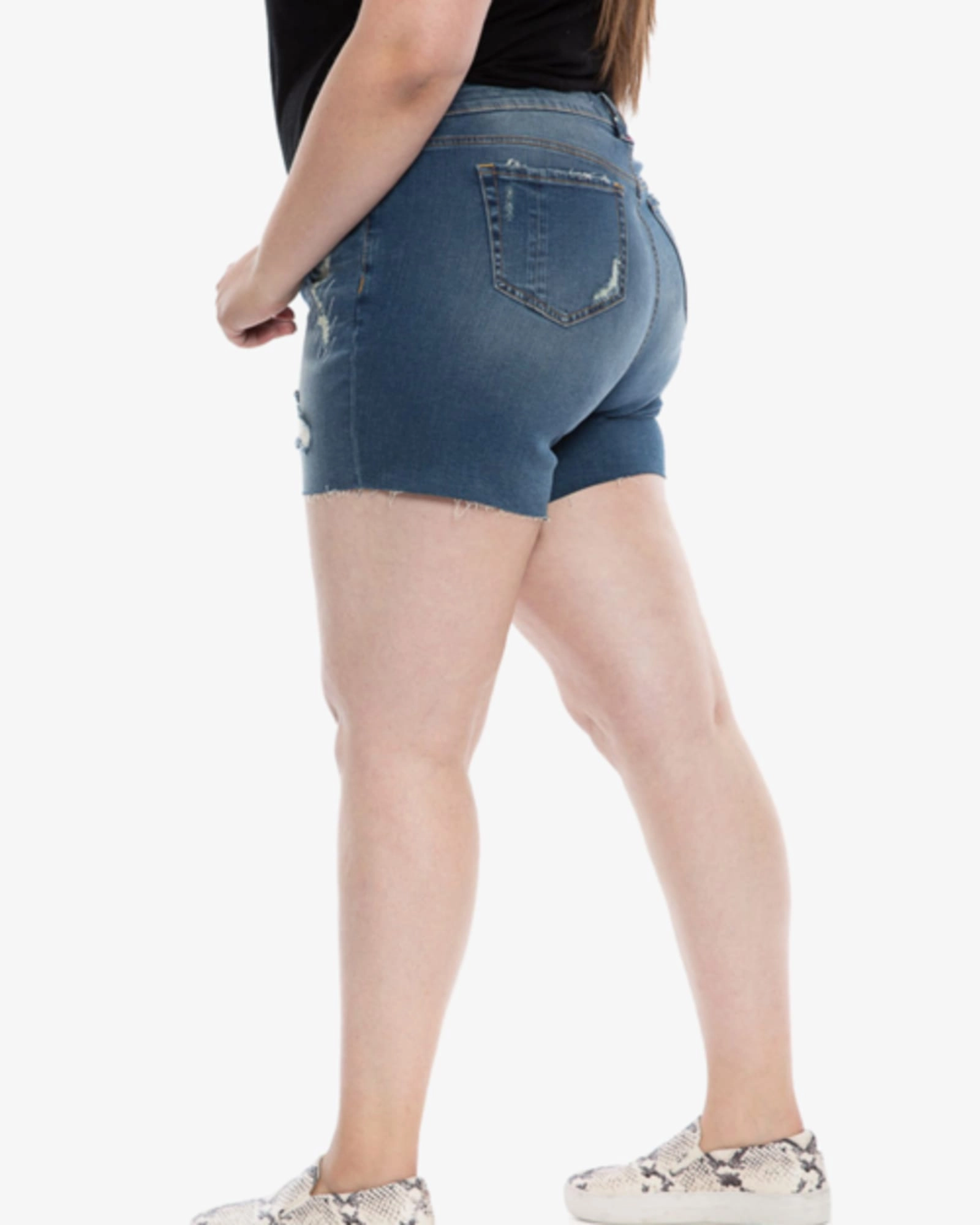 Stella Mid Rise Shorts | CRYSTAL Relaxed Style Lightweight Durable Style Blend