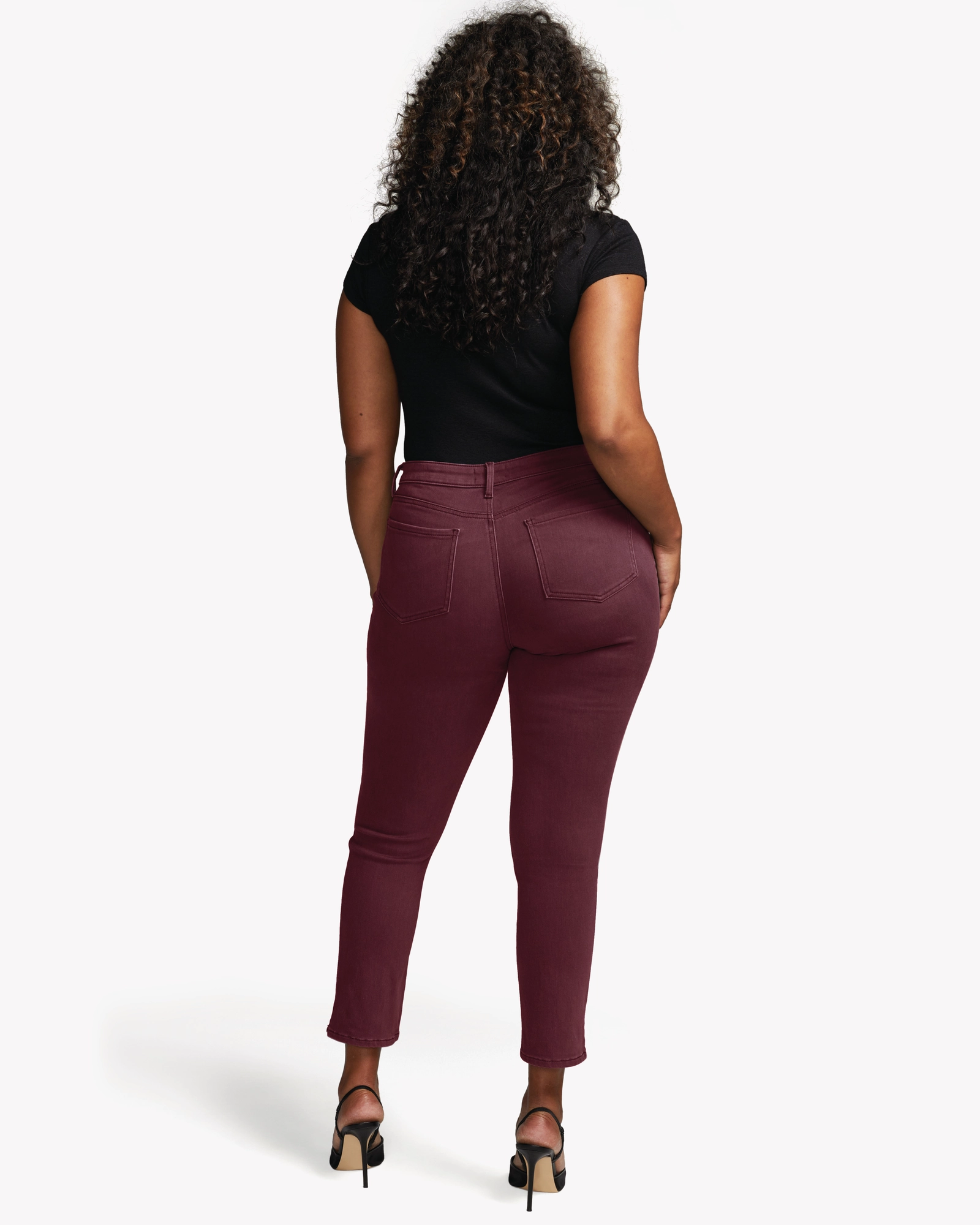 Stephanie Slim Straight Ankle Jeans | Deep Currant Style Combo