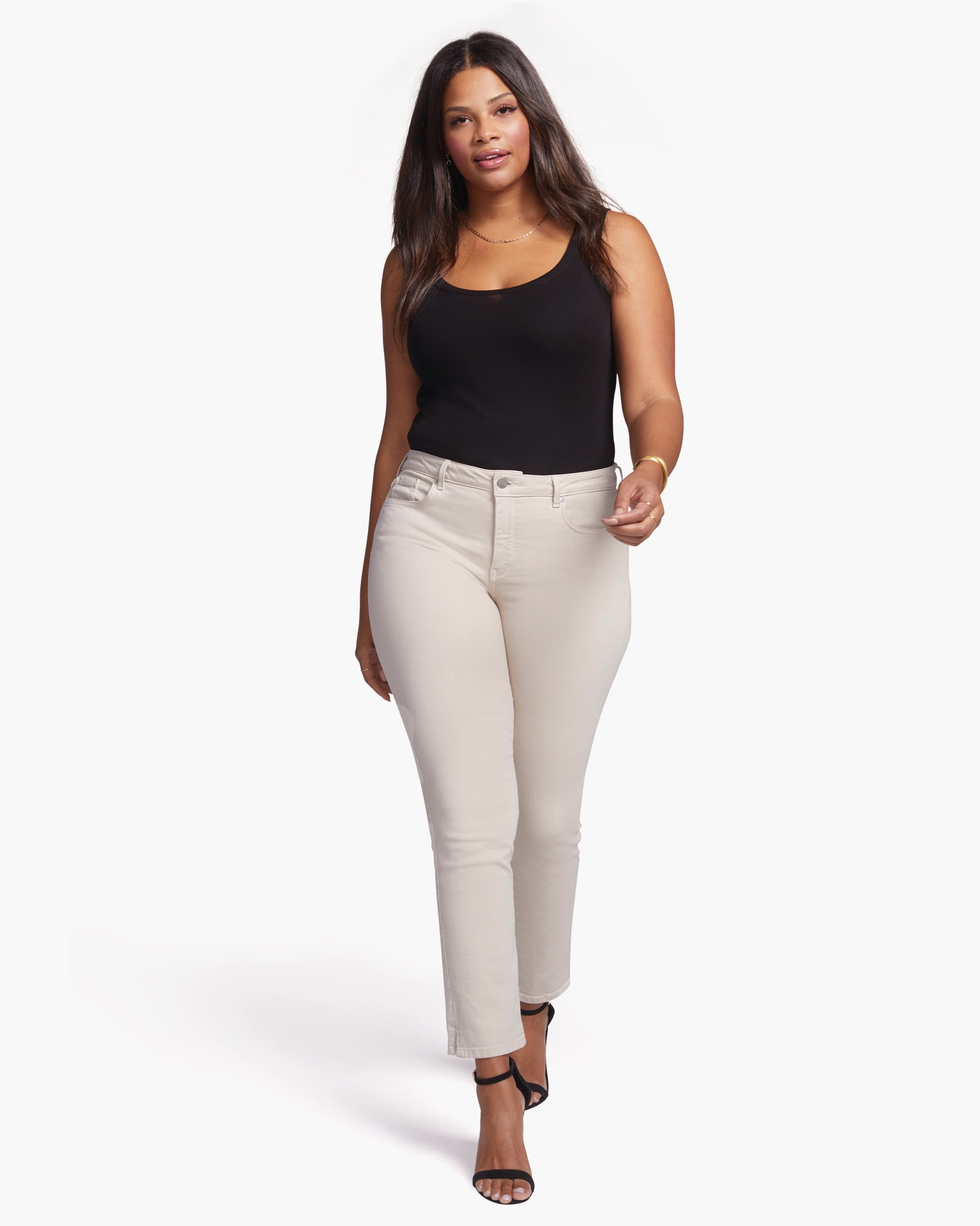 Stephanie Slim Straight Ankle Jeans | Feather Soft Core Lightweight Feel