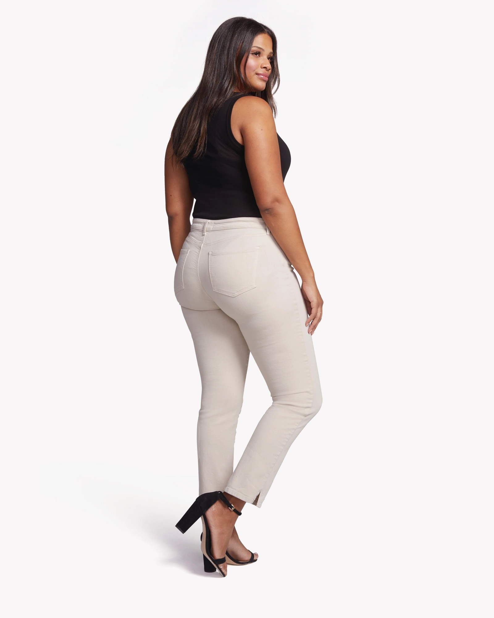 Office Wear Modern Stephanie Slim Straight Ankle Jeans | Feather