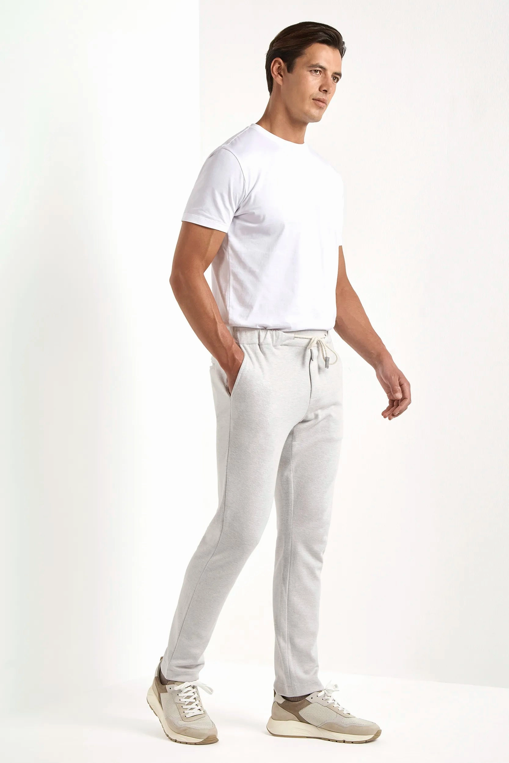 Stay Soft Stone jersey jogger pants - Made in Italy
