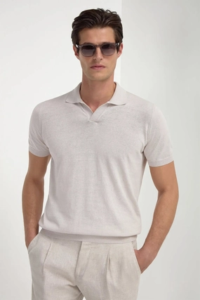 Organic Cotton Yarn Simple Piece Stone polo - Made in Italy