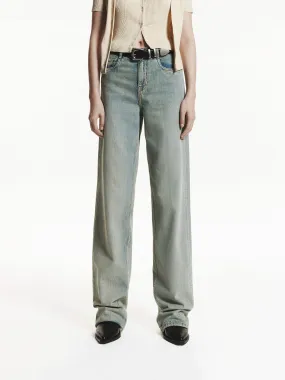 Modern Minimalist Rainy Day Garment Washed Softness Straight Leg Vintage Jeans