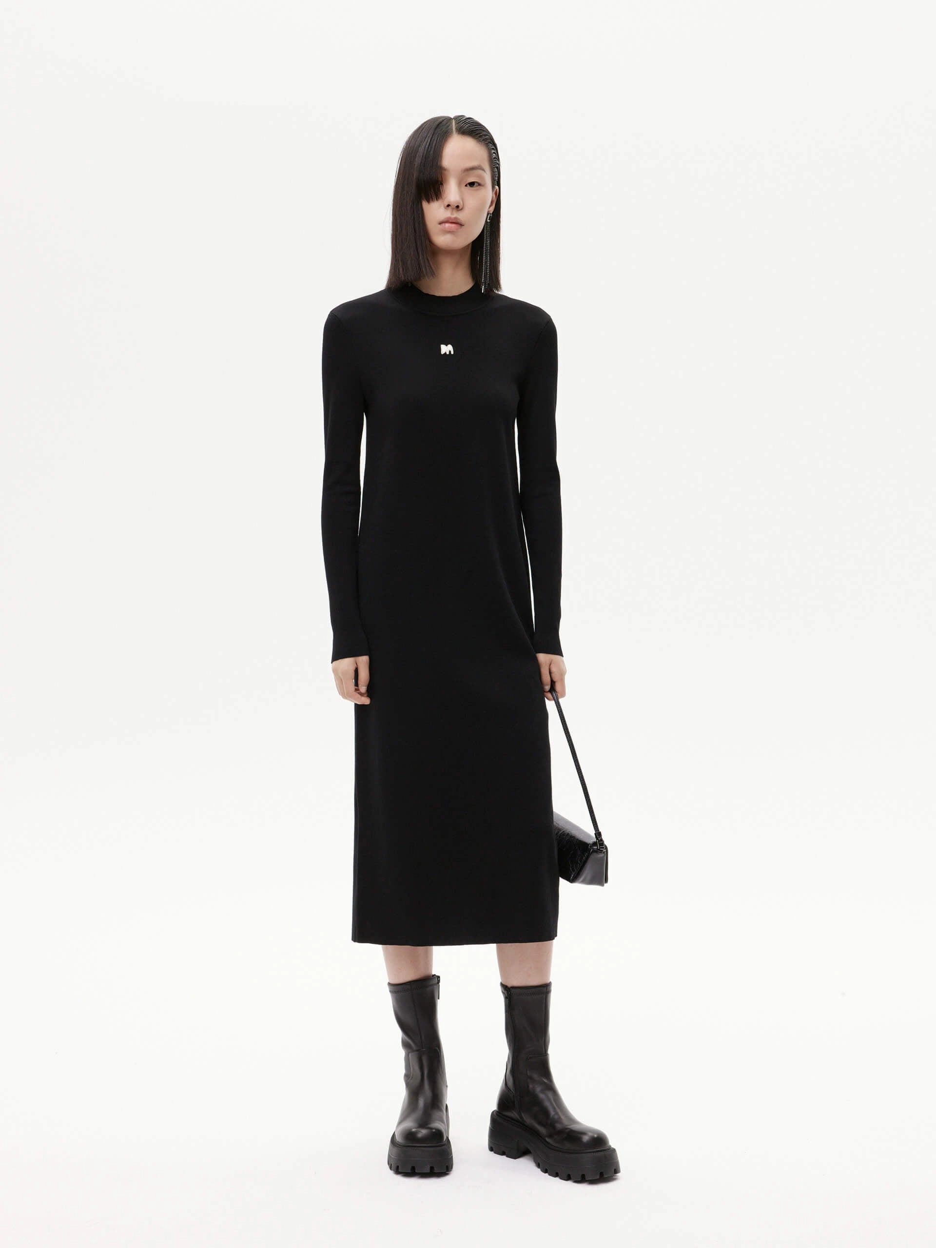 Straight Cut Midi Dress Art Soul Basic Fashion