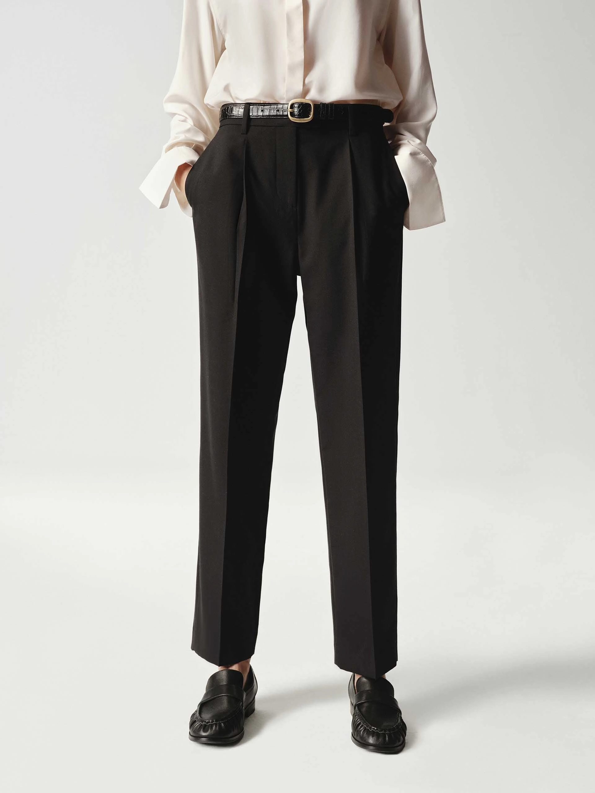 Straight Leg Ankle Pants Comfy Wearable Urban Fit