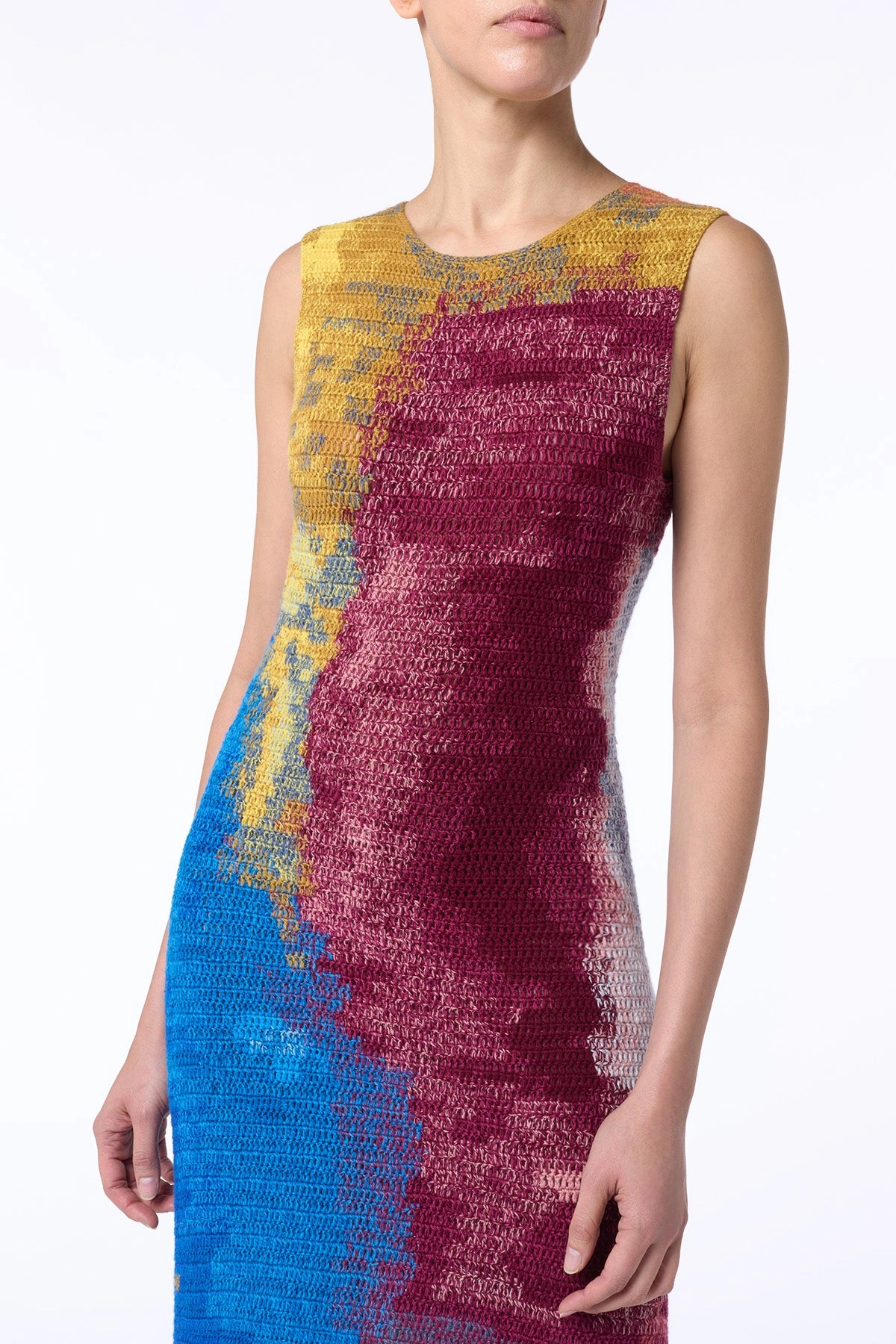 June Crochet Maxi Dress in Aurora Multi Cashmere EcoConscious Production