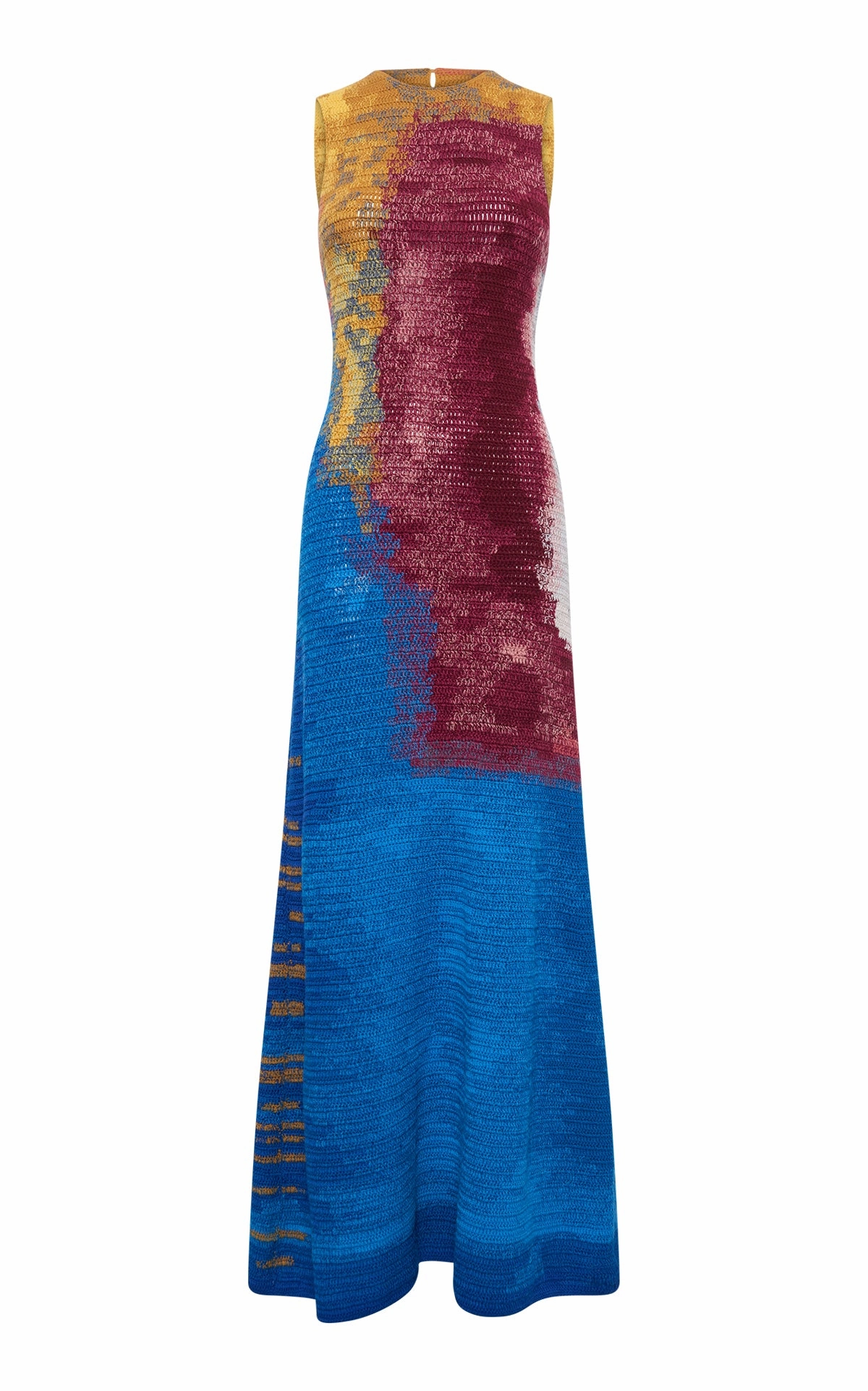 June Crochet Maxi Dress in Aurora Multi Cashmere Thermal regulation