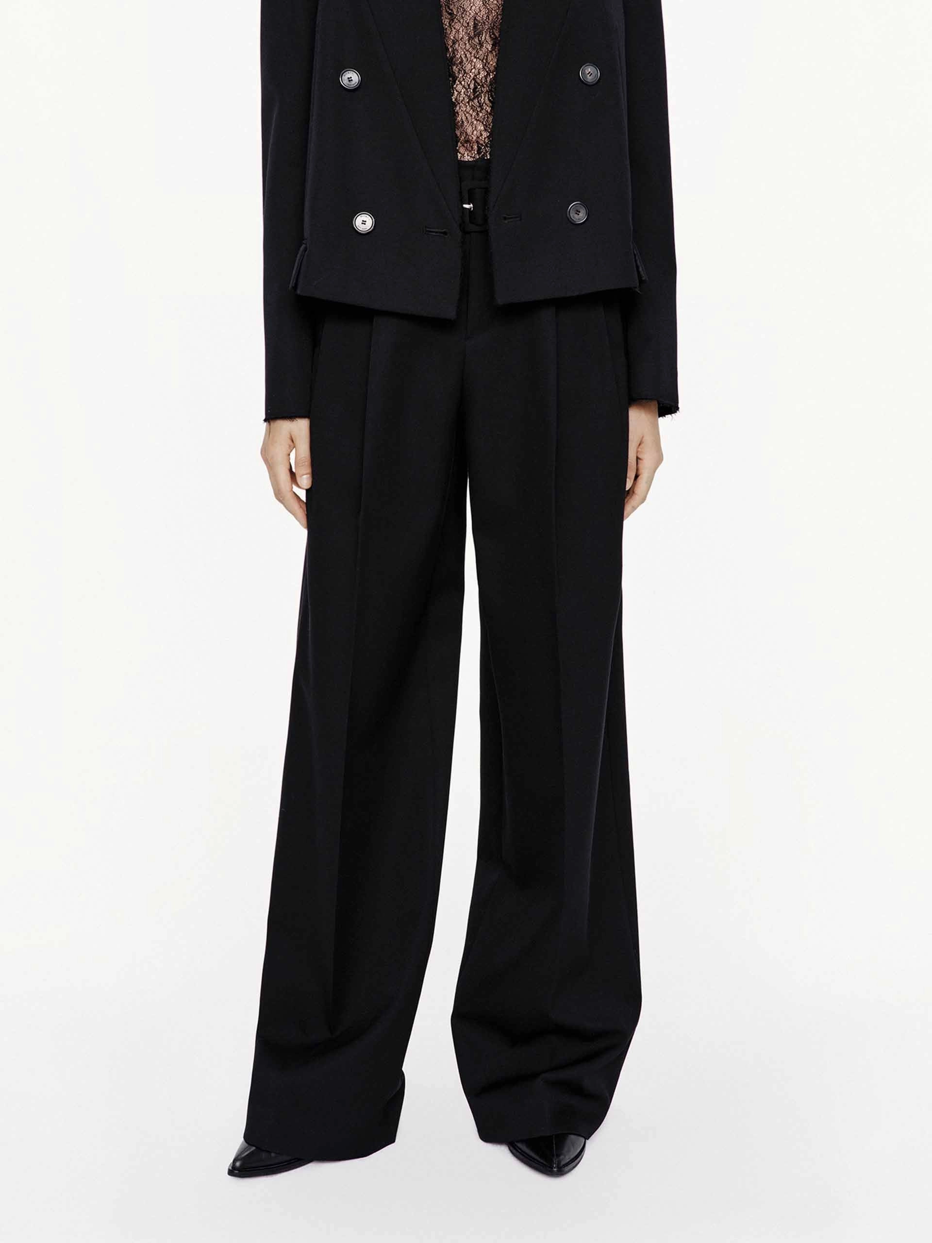 With Belt Wool Trousers Modular Pocket System