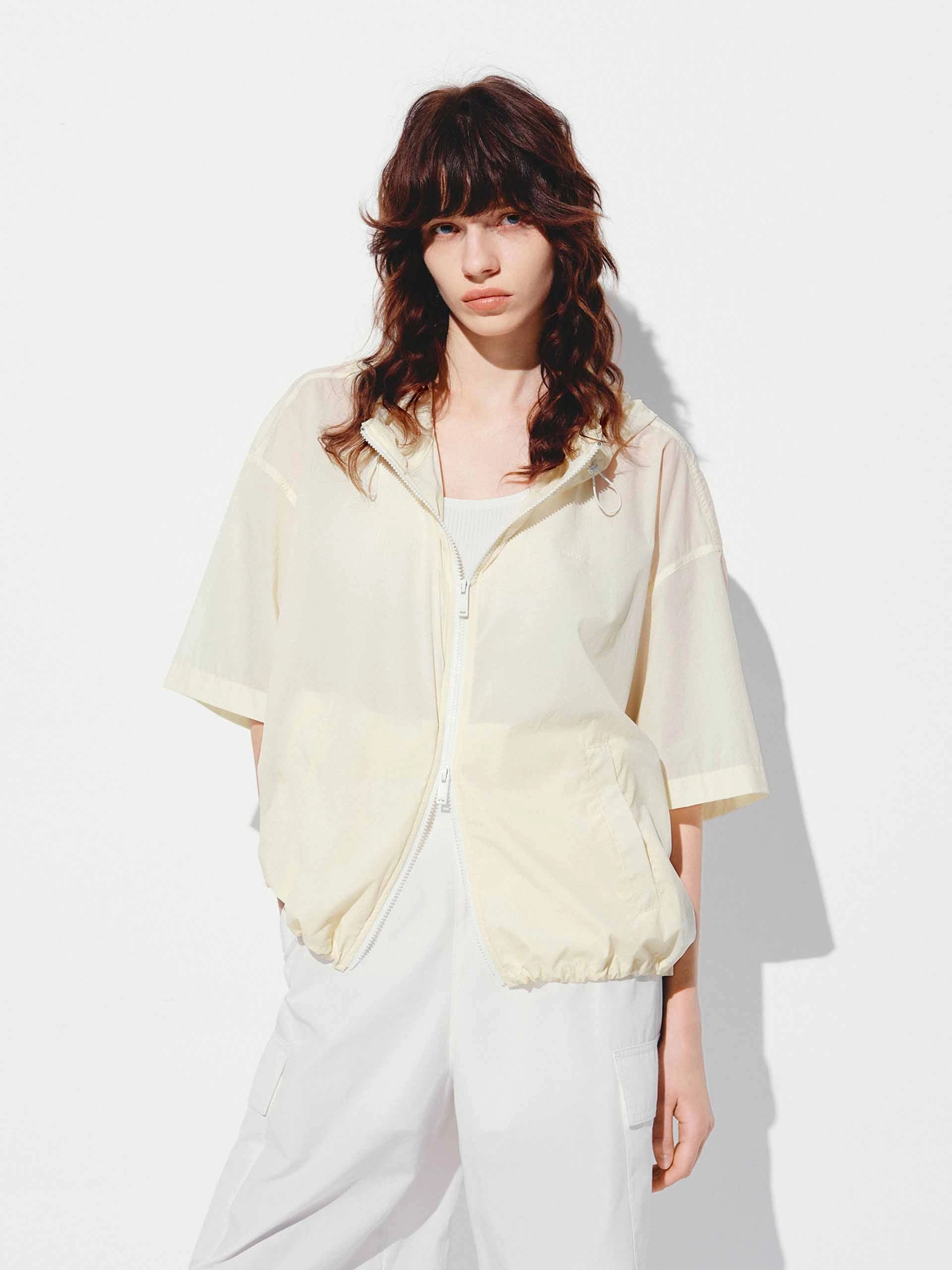 Drawstring Hem Hooded Coat Adjustable Hood