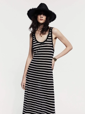 Chill Wear Striped Linen Tank Dress