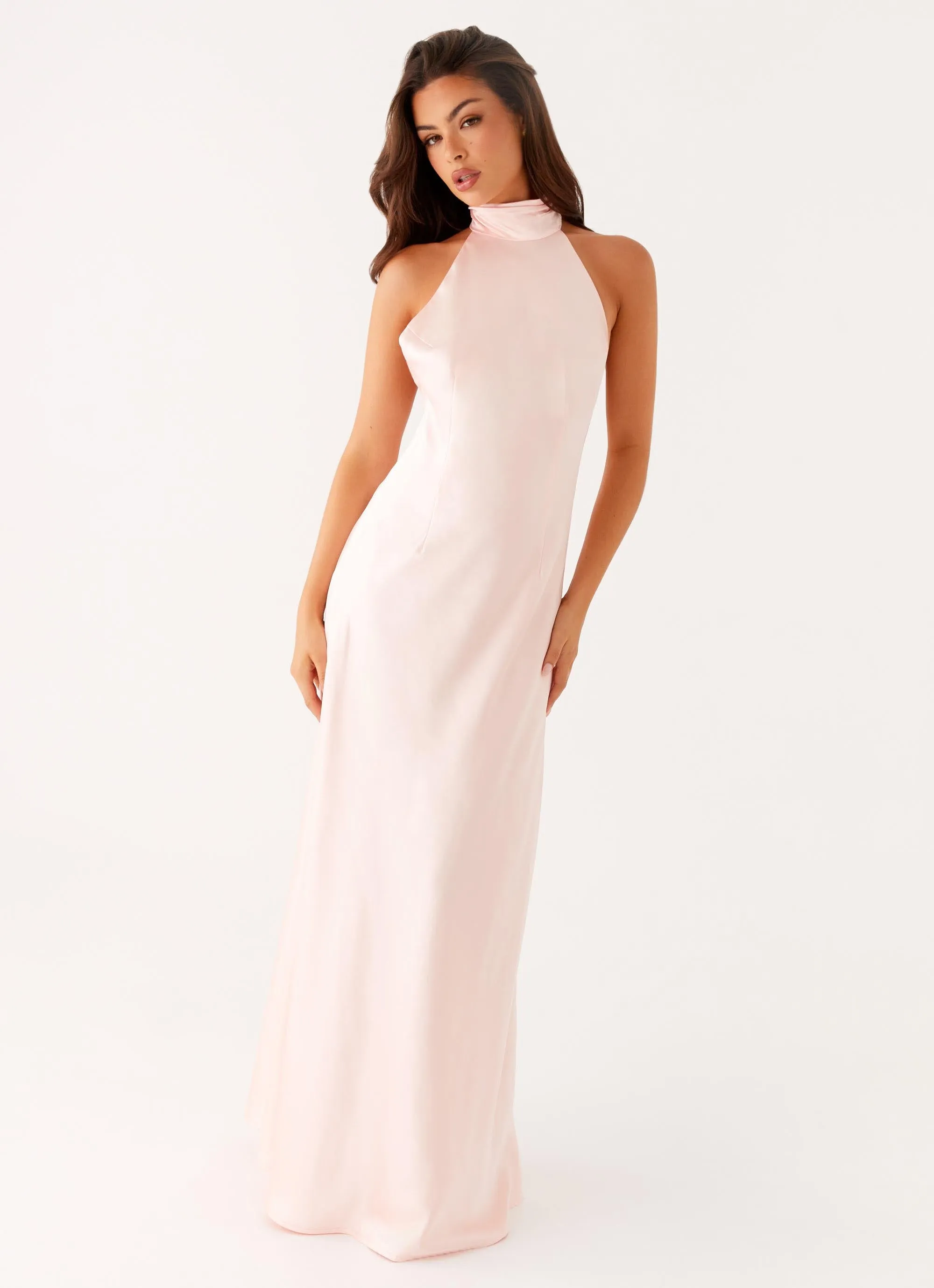 Siani Backless Maxi Dress - Pink Earth Colors