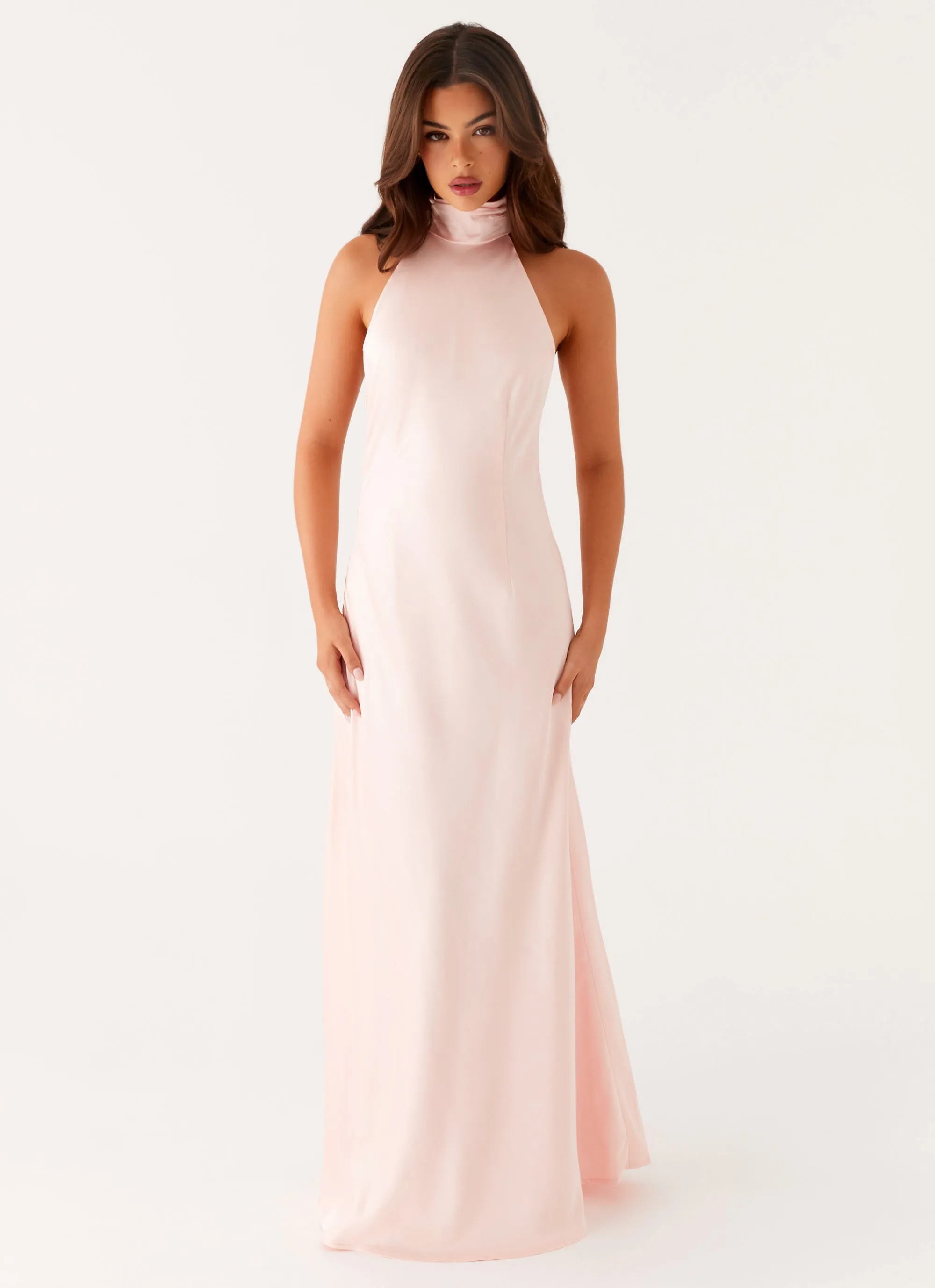 Relaxed Fit Look Siani Backless Maxi Dress - Pink