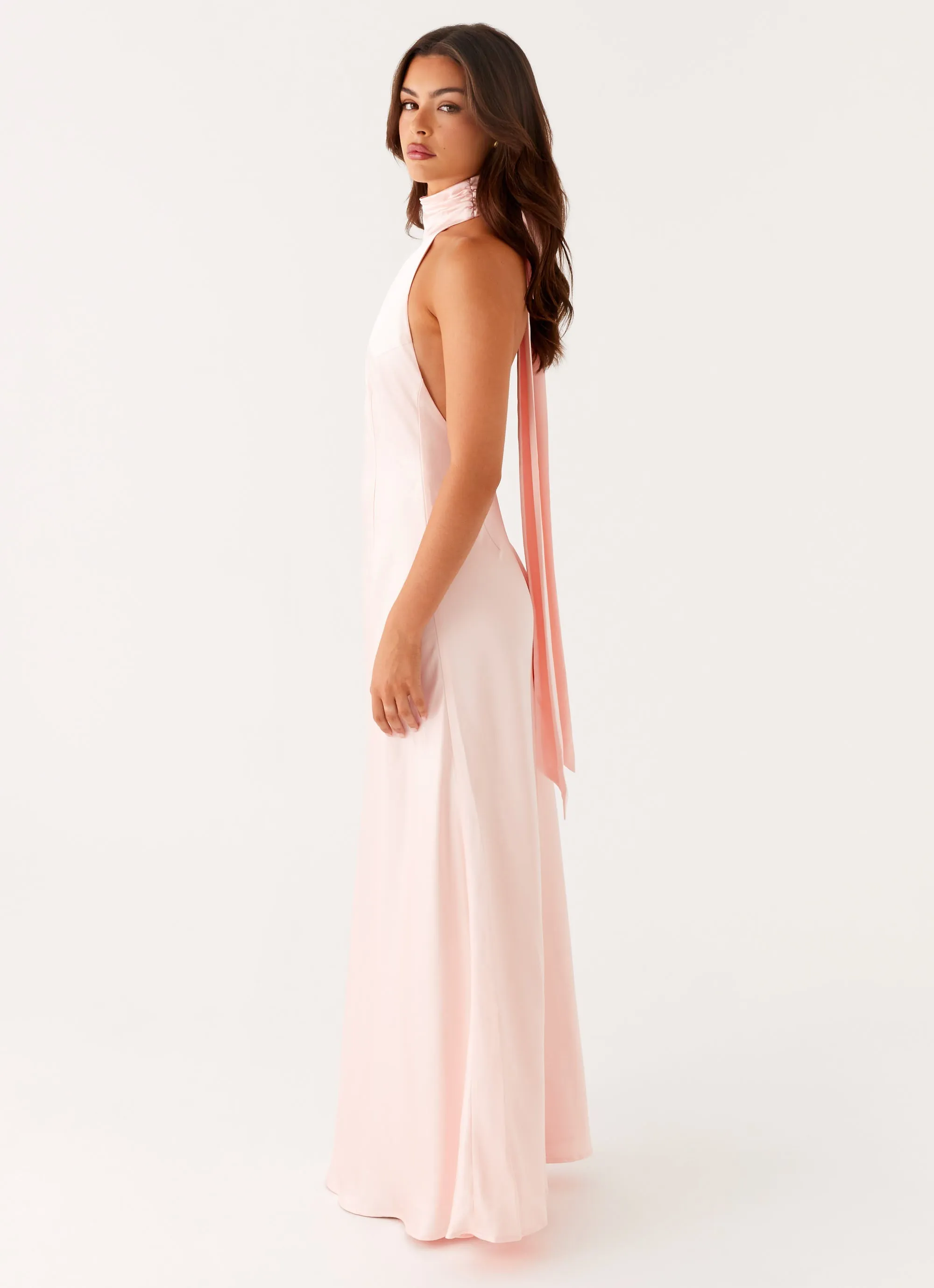 Modern Appearance Classic Vibe Siani Backless Maxi Dress - Pink