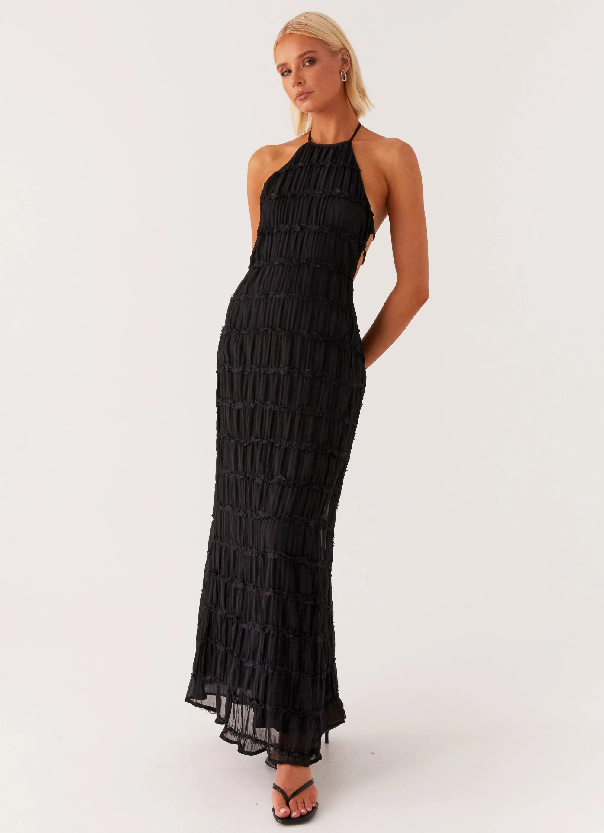 Subtle tone Work Option Aullie Maxi Dress - Black