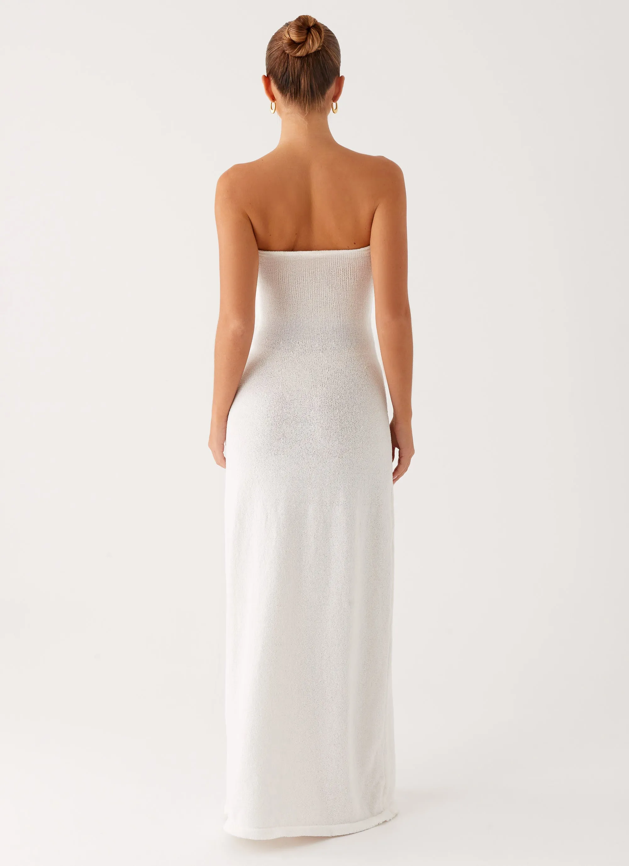 Arli Strapless Maxi Dress - Ivory Clean Outfit