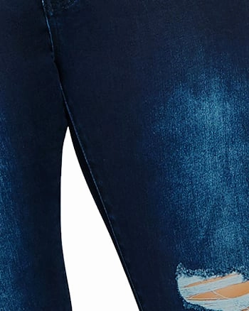 Asha Ripped Jeans | Dark Denim Elegant Formal City Walk Smart Casual