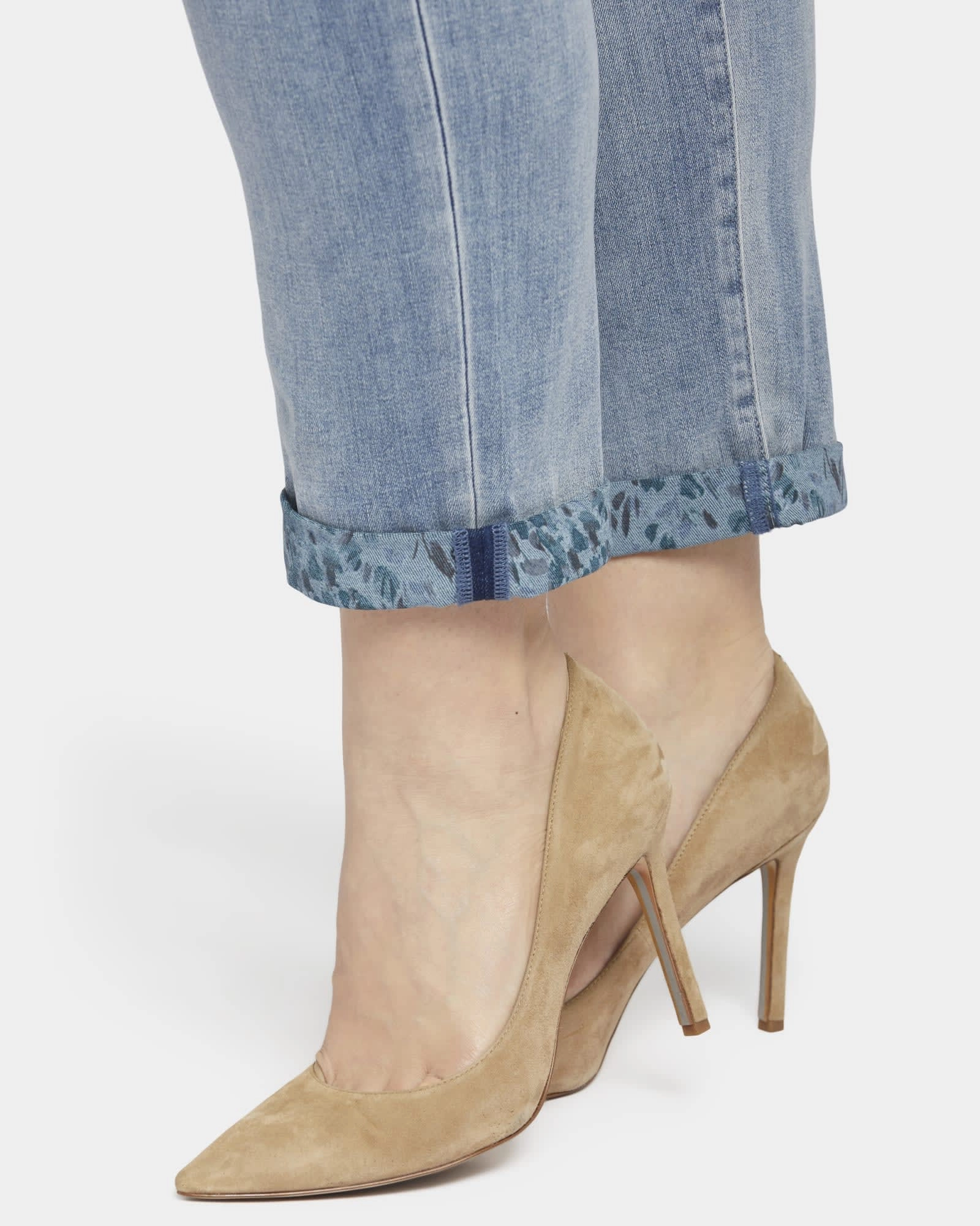 Stylish Sunny Vibes Margot Girlfriend Printed Cuff Jean | Thistle Falls