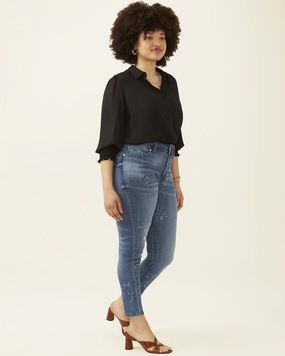 Gwen Ultra High Rise Booty Shaper Jean | Medium Wash Comfy Wear