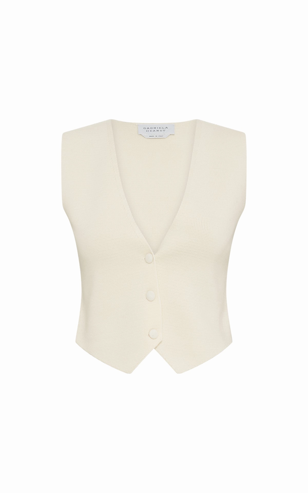 Styx Knit Vest in Ivory Merino Wool Cashmere Stay Warm Non Chafing Seams
