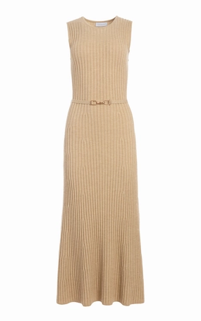 Lived In Meier Knit Dress in Hay Merino Wool Cashmere