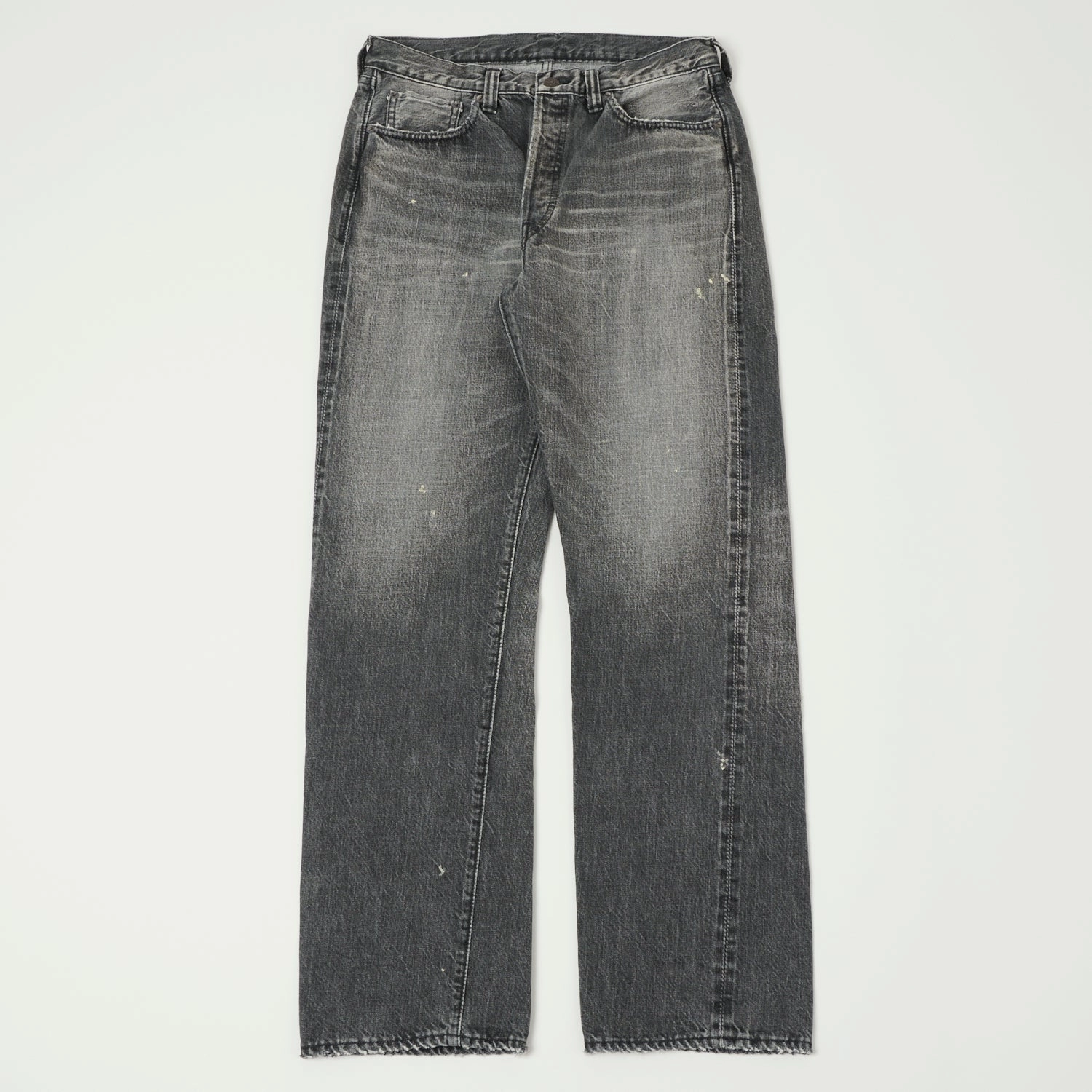 Simple Outfit Daywear Fit Full Count 1101 13.75oz Loose Straight Jean - Black 'Splatter Dartford' Wash