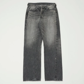 Simple Outfit Daywear Fit Full Count 1101 13.75oz Loose Straight Jean - Black 'Splatter Dartford' Wash