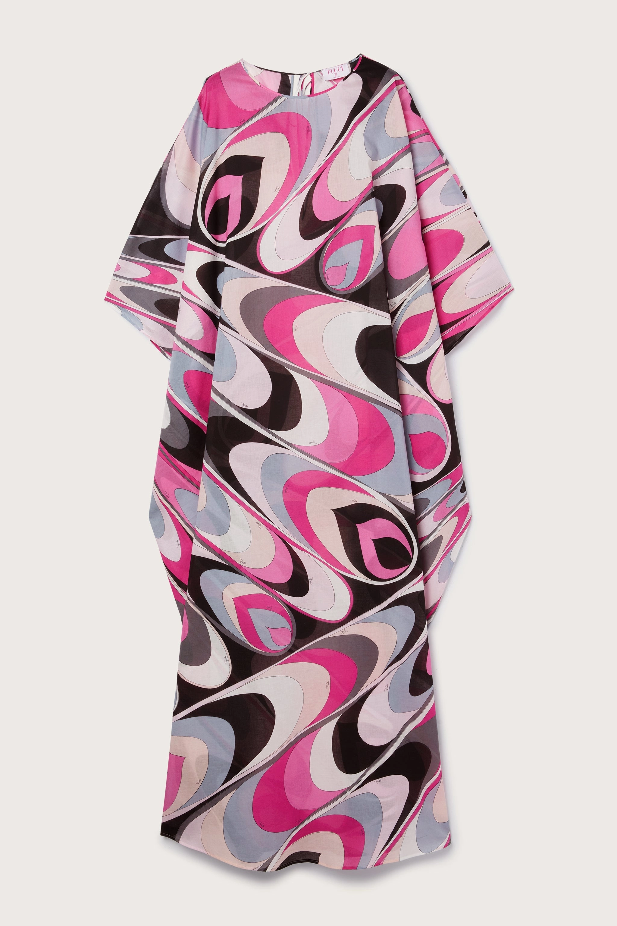 Flexible Layers Travel Fit Onde Print Cotton Kaftan