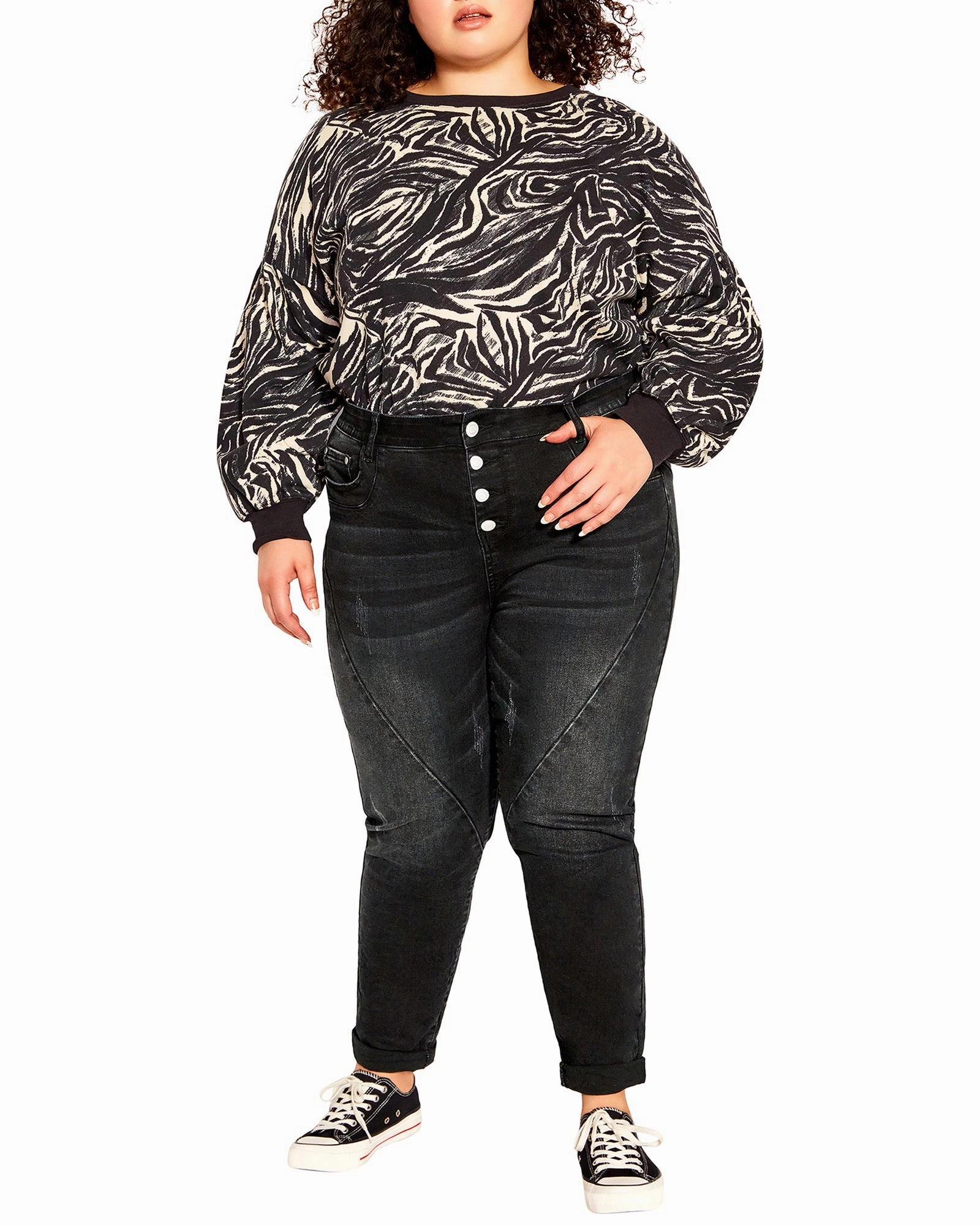 Lifestyle Outfit Suki Rollup Jean | Black