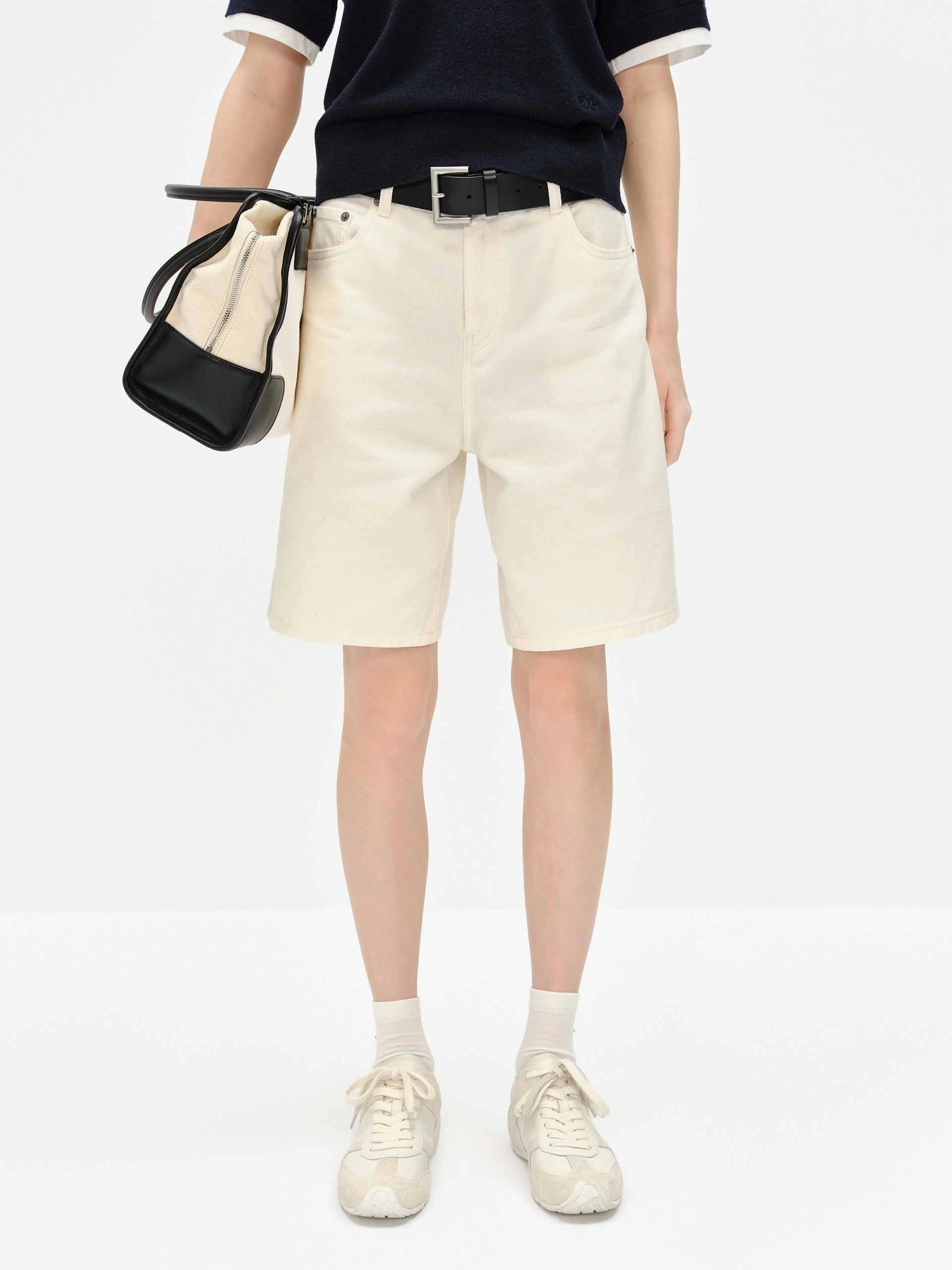 Gift Idea Chill Vibe White Denim Shorts