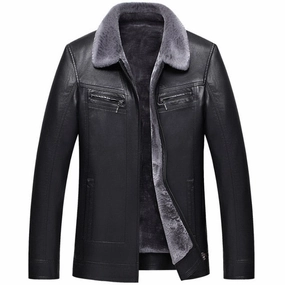 West Louis? Designer Faux Fur Lining Leather Jacket Waterproof Fabric suitable for holidays