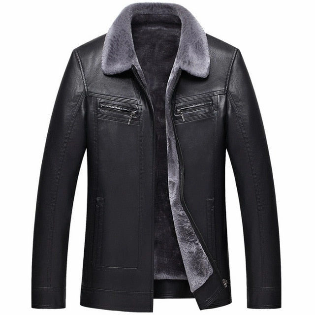 West Louis? Designer Faux Fur Lining Leather Jacket Waterproof Fabric suitable for holidays