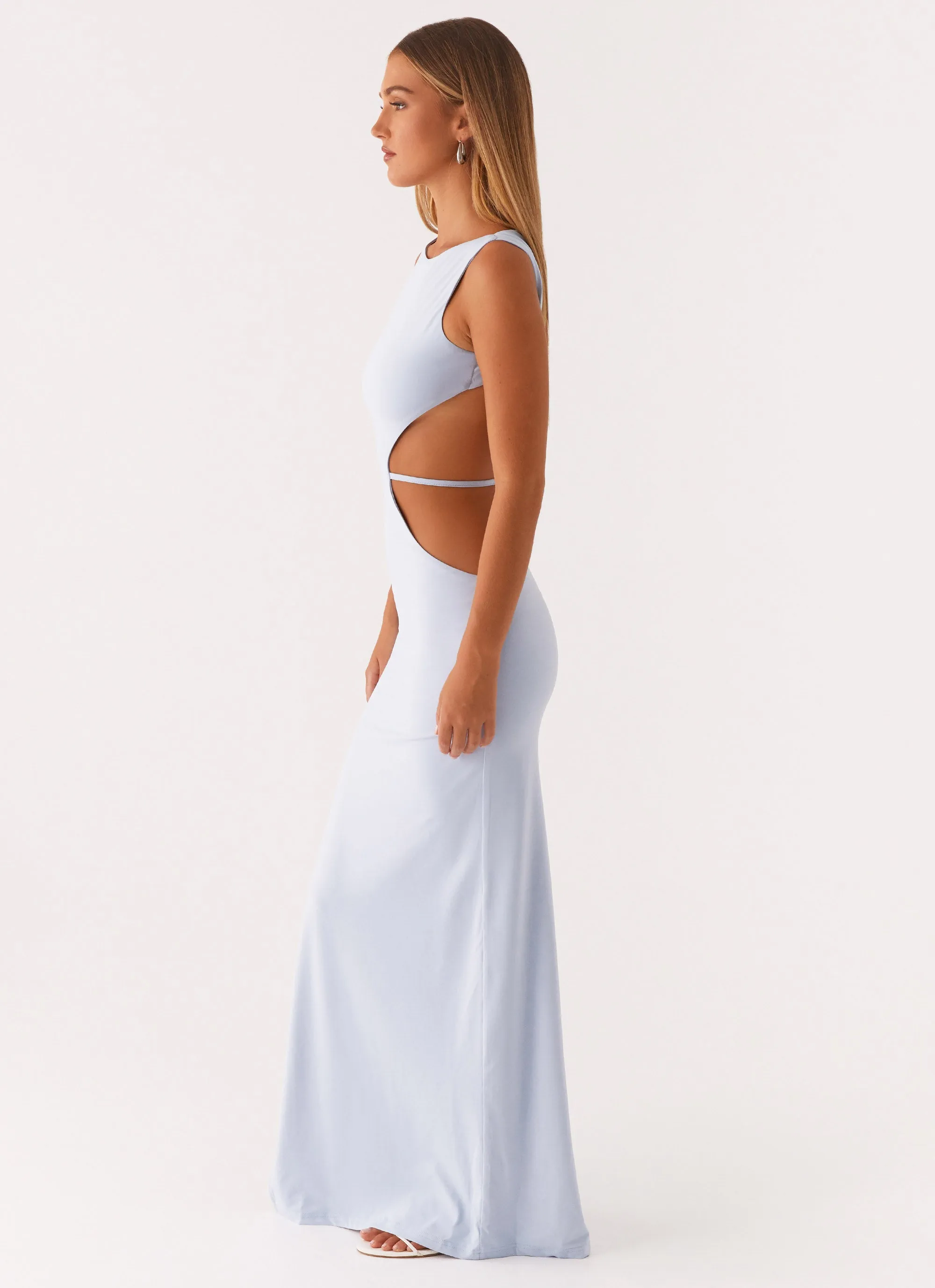 Sutton Maxi Dress - Blue Trend Texture