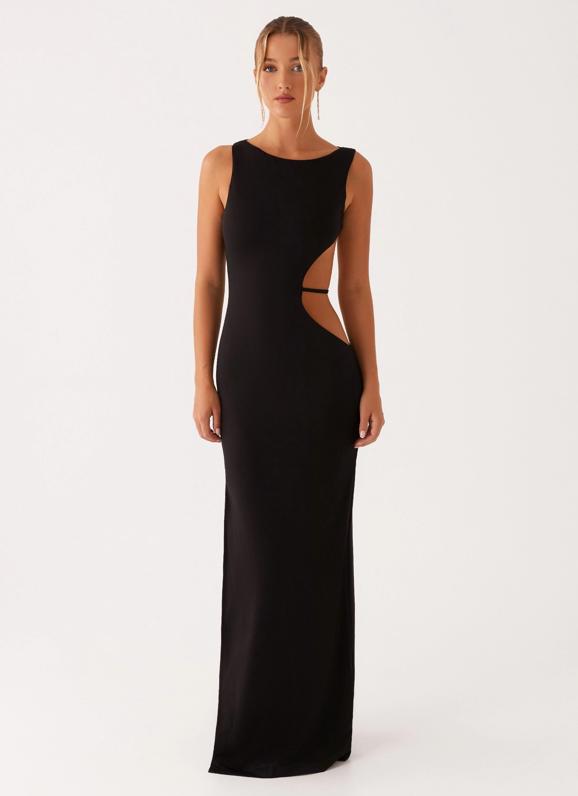 Airy Fabric Sutton Maxi Dress - Black