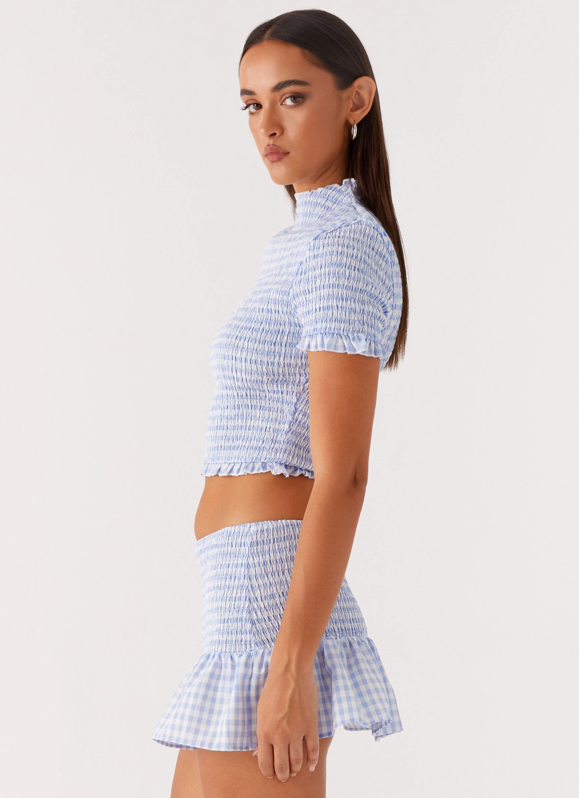 Sweetest Pie T-Shirt - Baby Blue Gingham Machine - learning - enabled