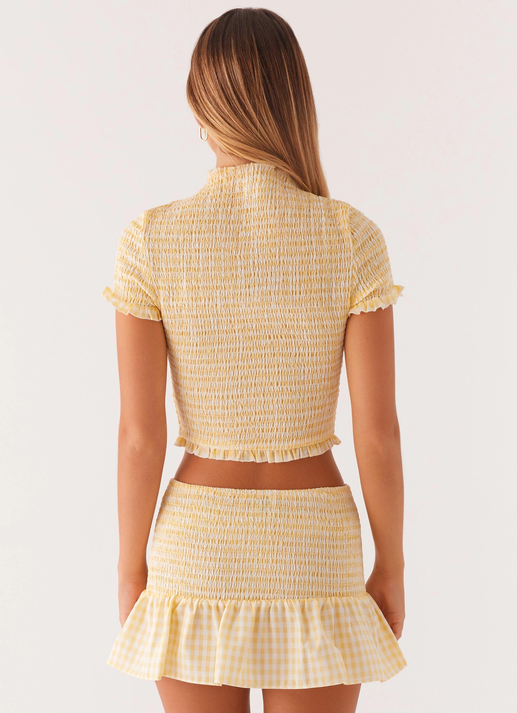 Sweetest Pie T-Shirt - Yellow Gingham Daily Fit Reflective Detailing