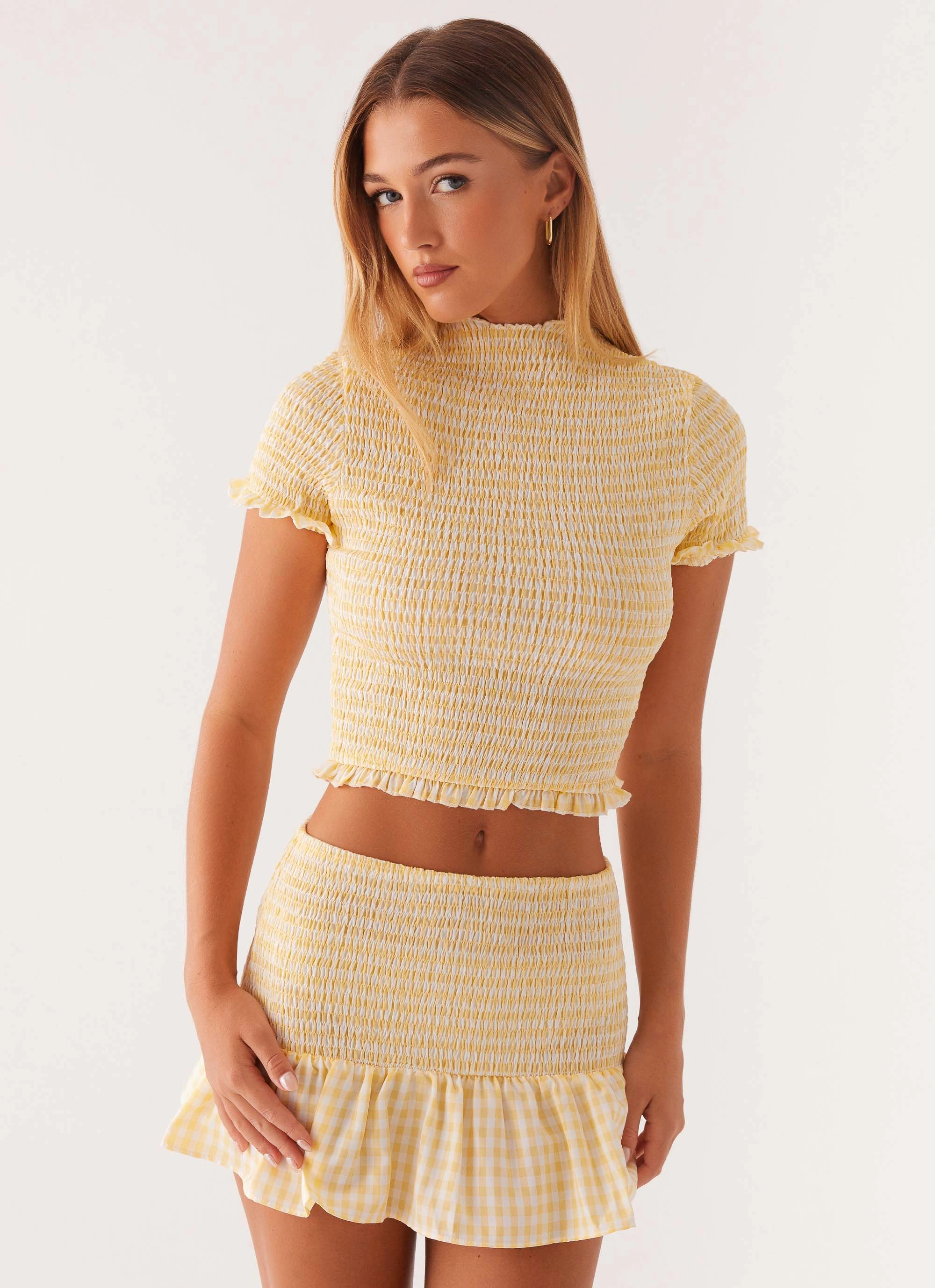 Sweetest Pie T-Shirt - Yellow Gingham non - standard size