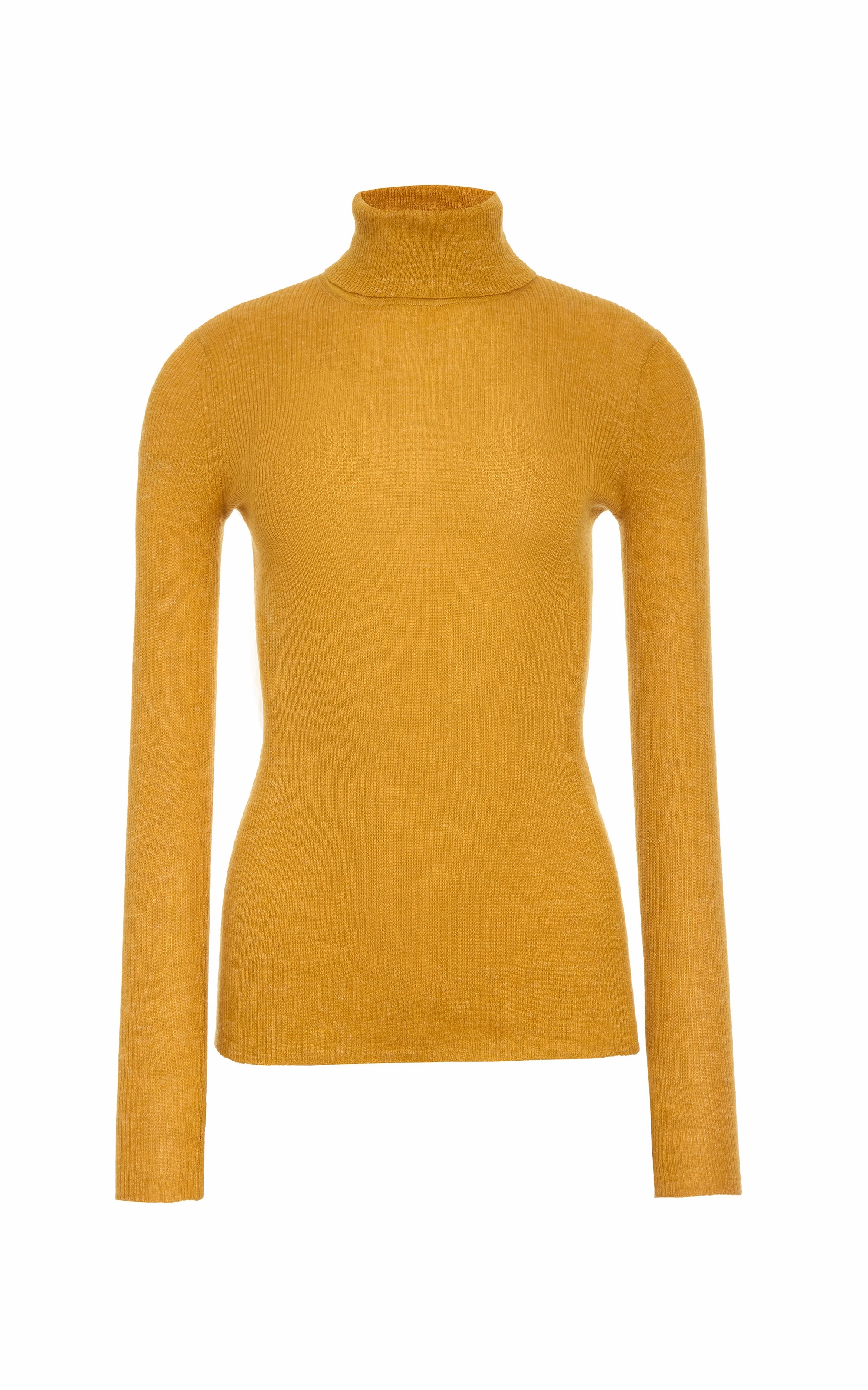Aldona Knit Turtleneck in Golden Birch Cashmere Silk with Hemp Loungewear Friendly