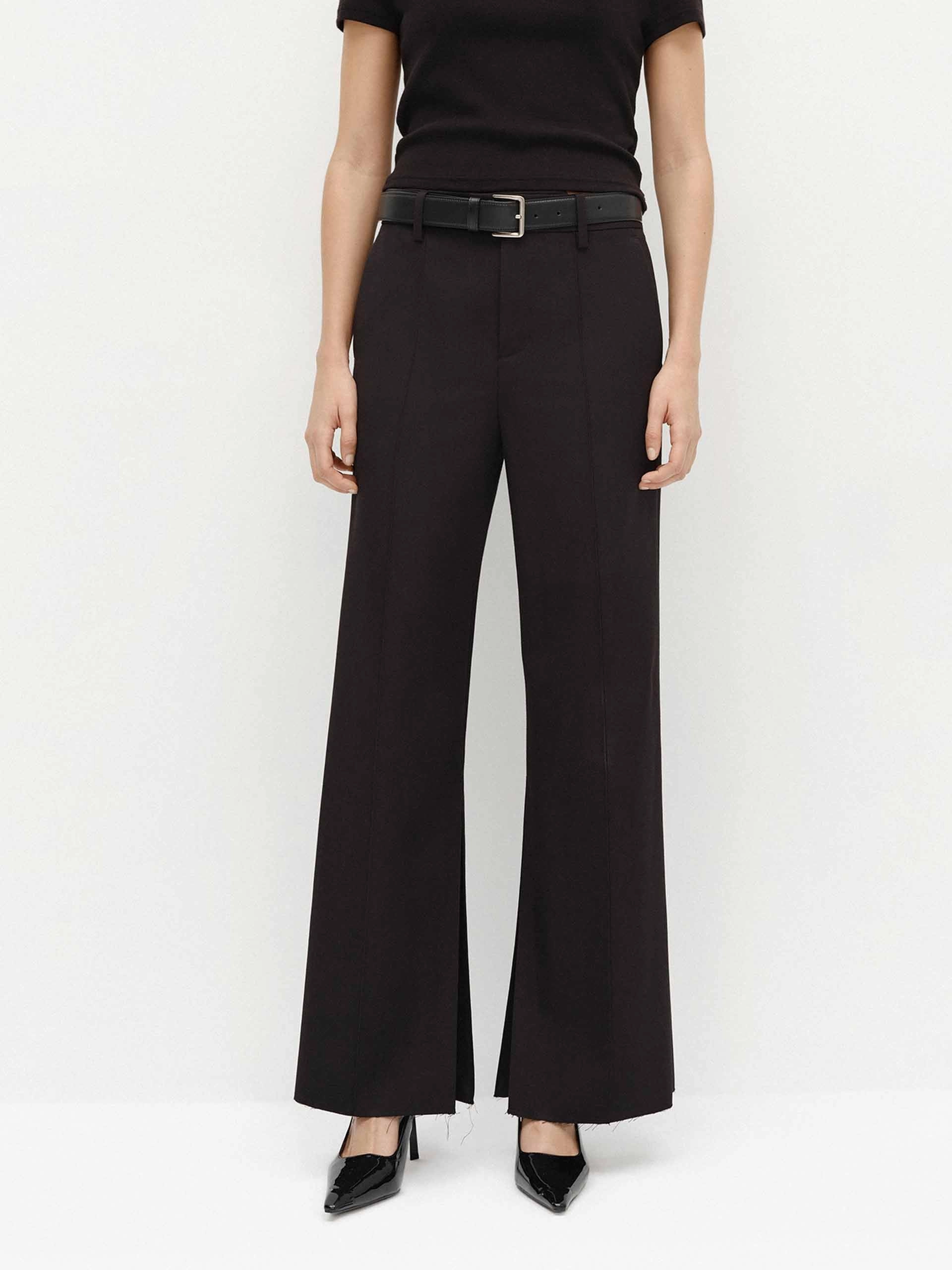 Tailored Raw Hem Pants Water Repellent