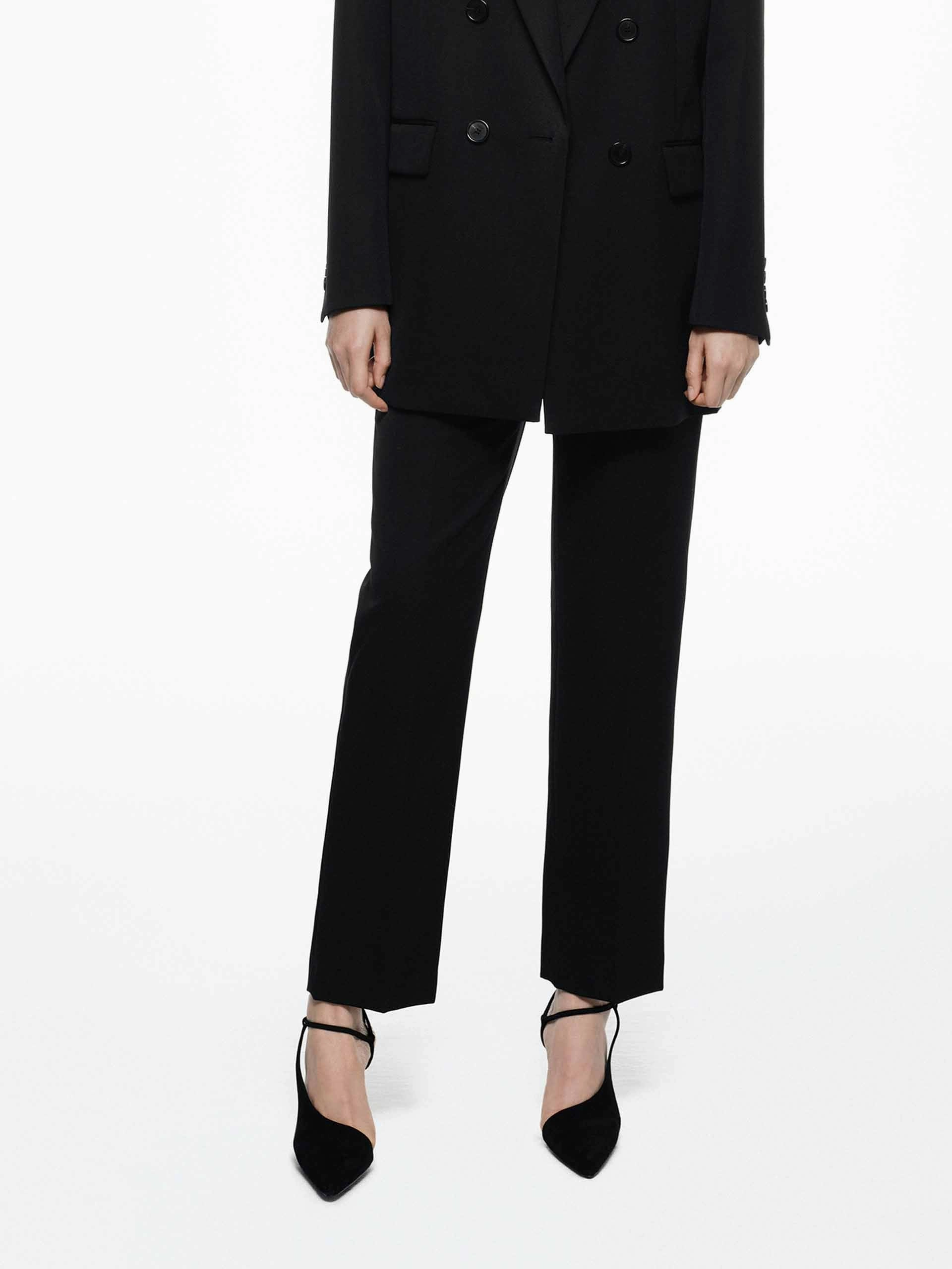 Hygienic Coating Modern Utility Tailored Wool Ankle Pants