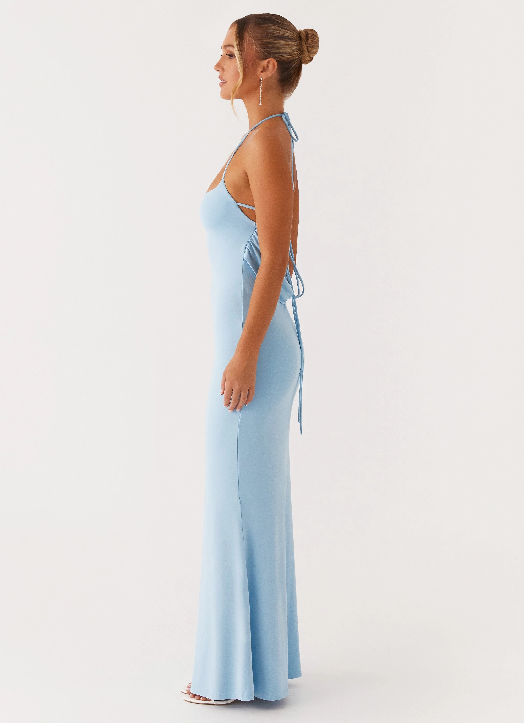 Talk About Us Maxi Dress - Blue Light Finish