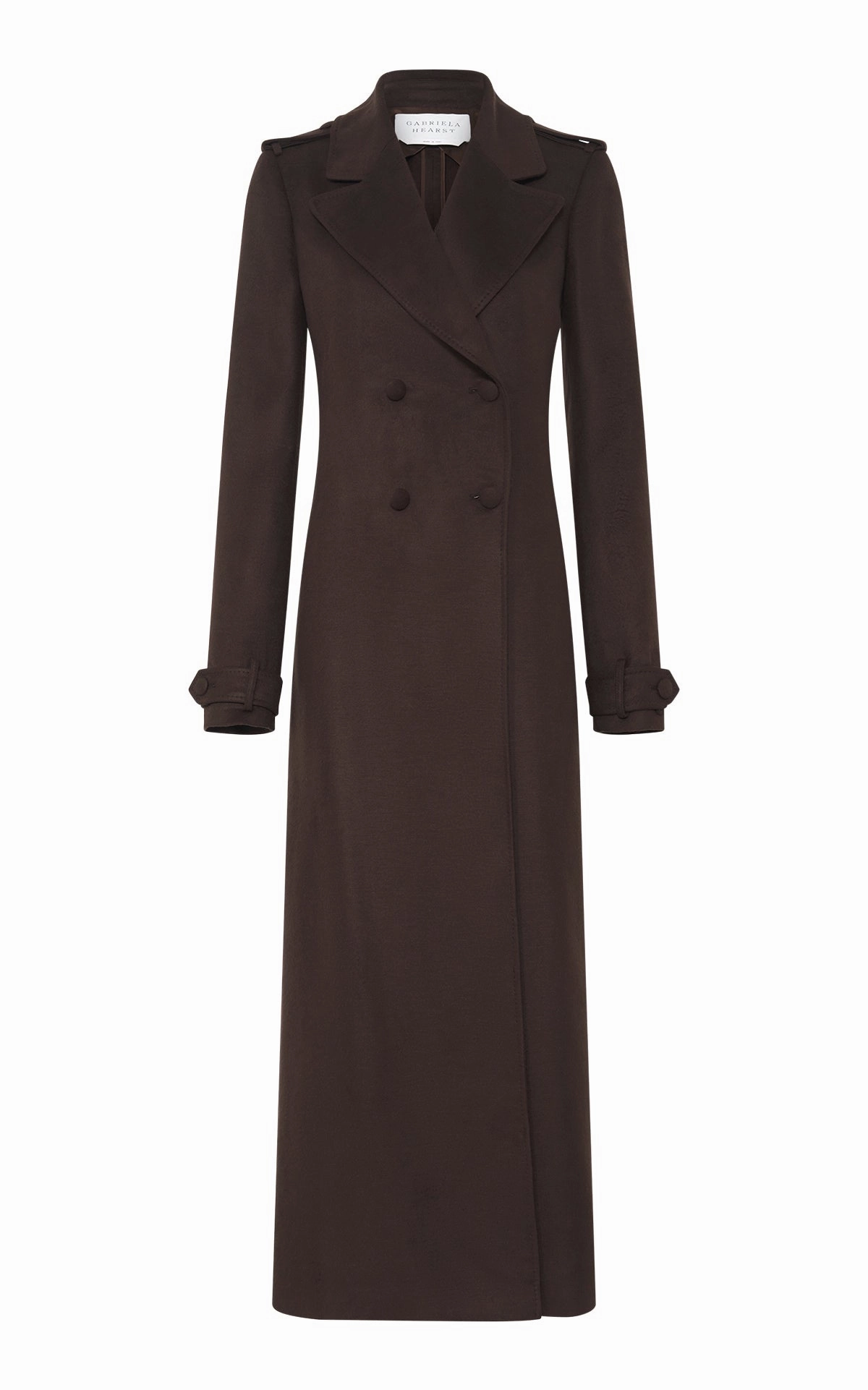 Compact Packable Houstt Trench Coat in Chocolate Winter Silk