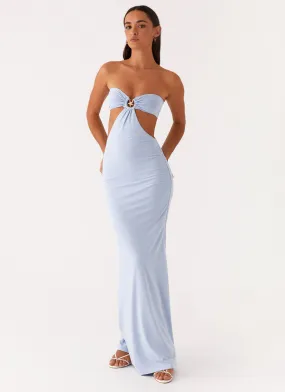 Tatiana Maxi Dress - Blue Comfortable Waistband