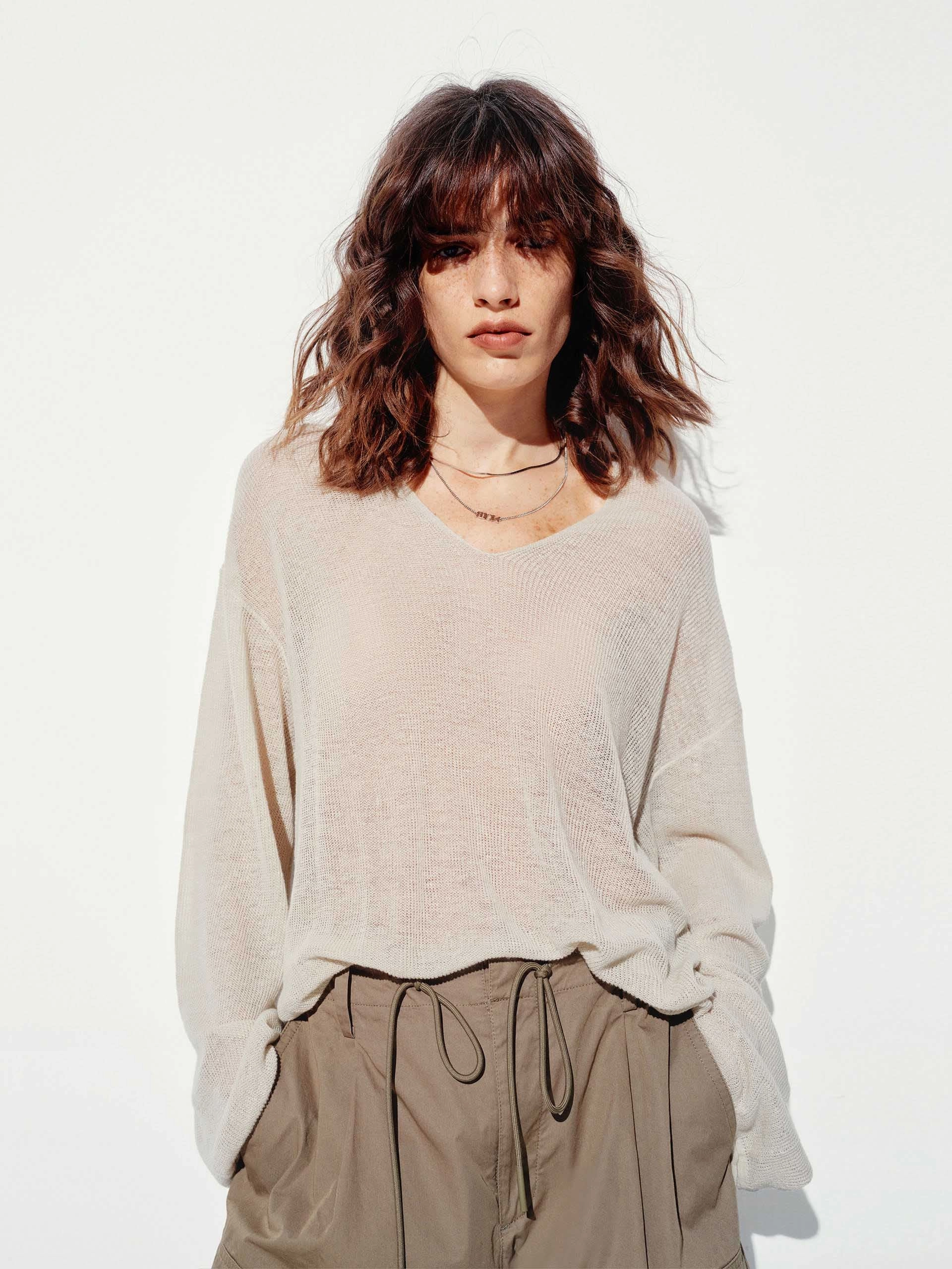 Lightweight Loose Knit Sweater Modern Silhouette